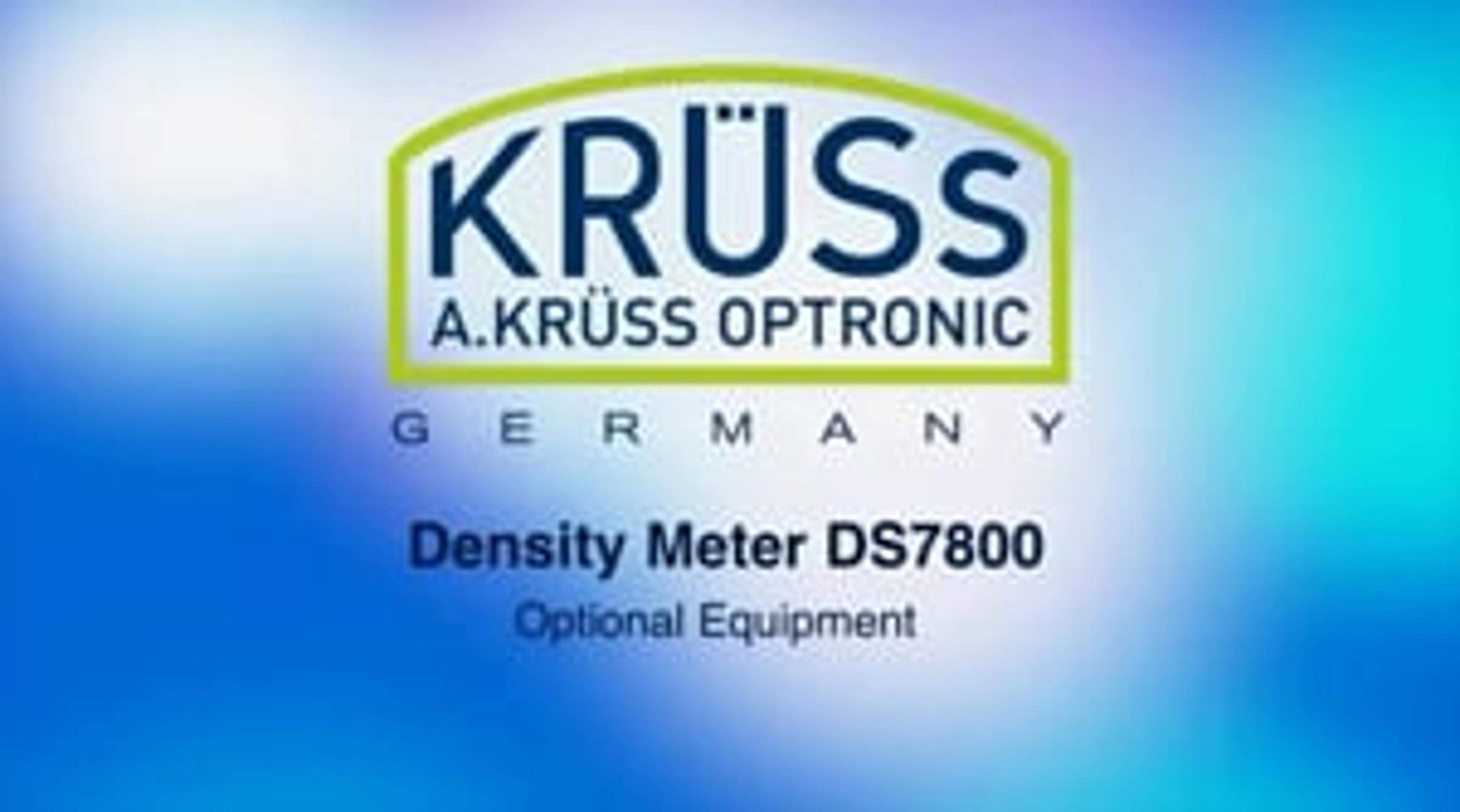 The Density Meter DS7800 from A.KRÜSS: Optional Equipment The Density Meter DS7800 from A.KRÜSS: Optional Equipment