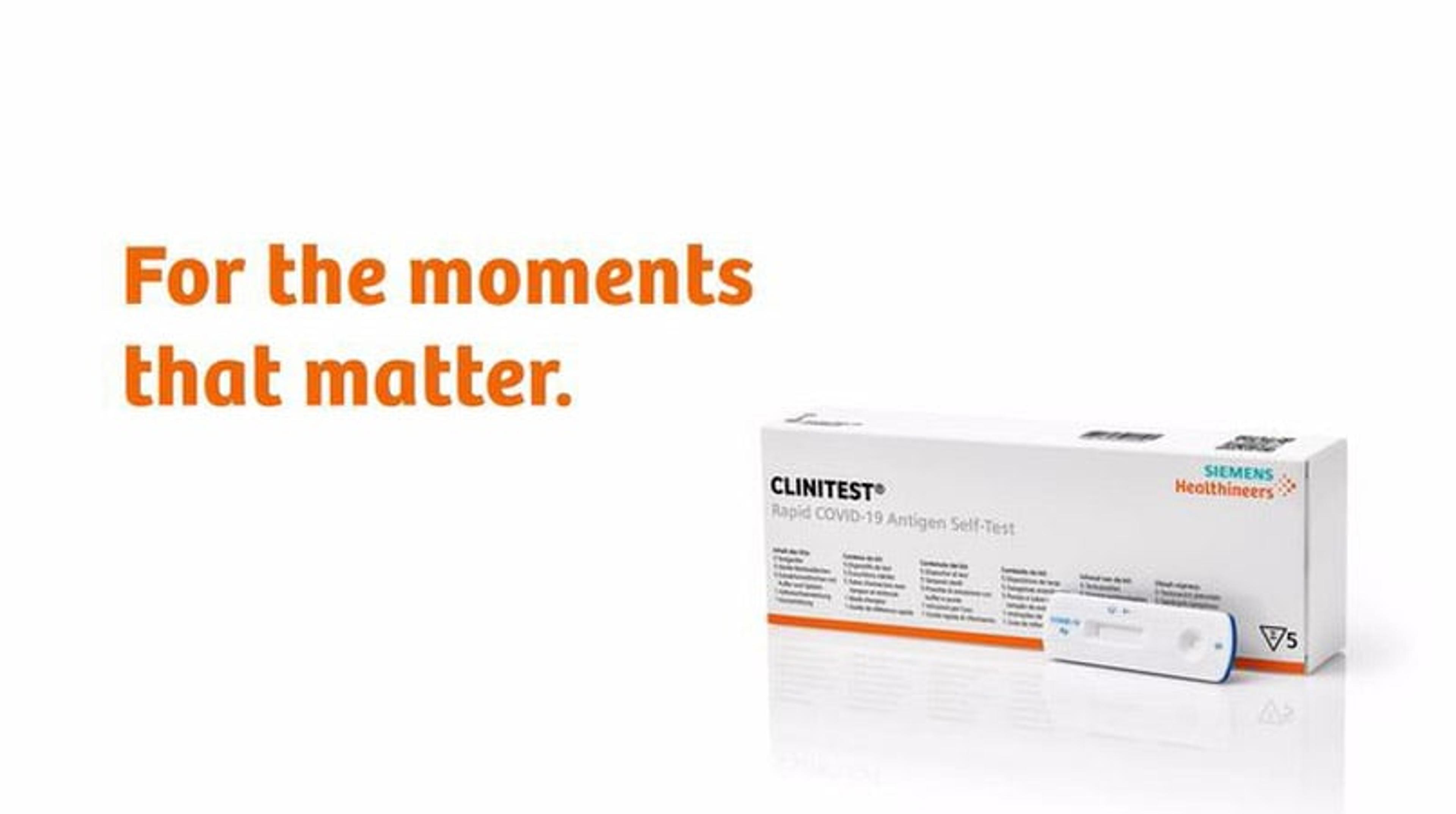 Antigen self-tests: For the moments that matter Antigen self-tests: For the moments that matter