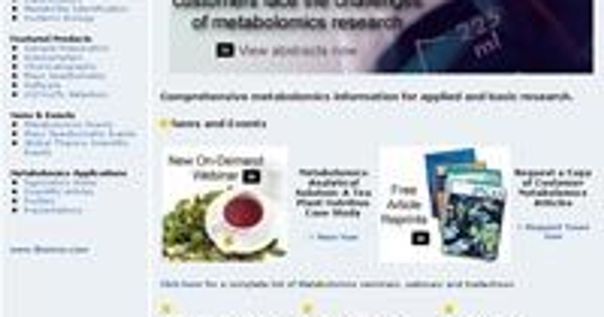 Thermo Fisher Scientific Launches Comprehensive Online Metabolomics ...