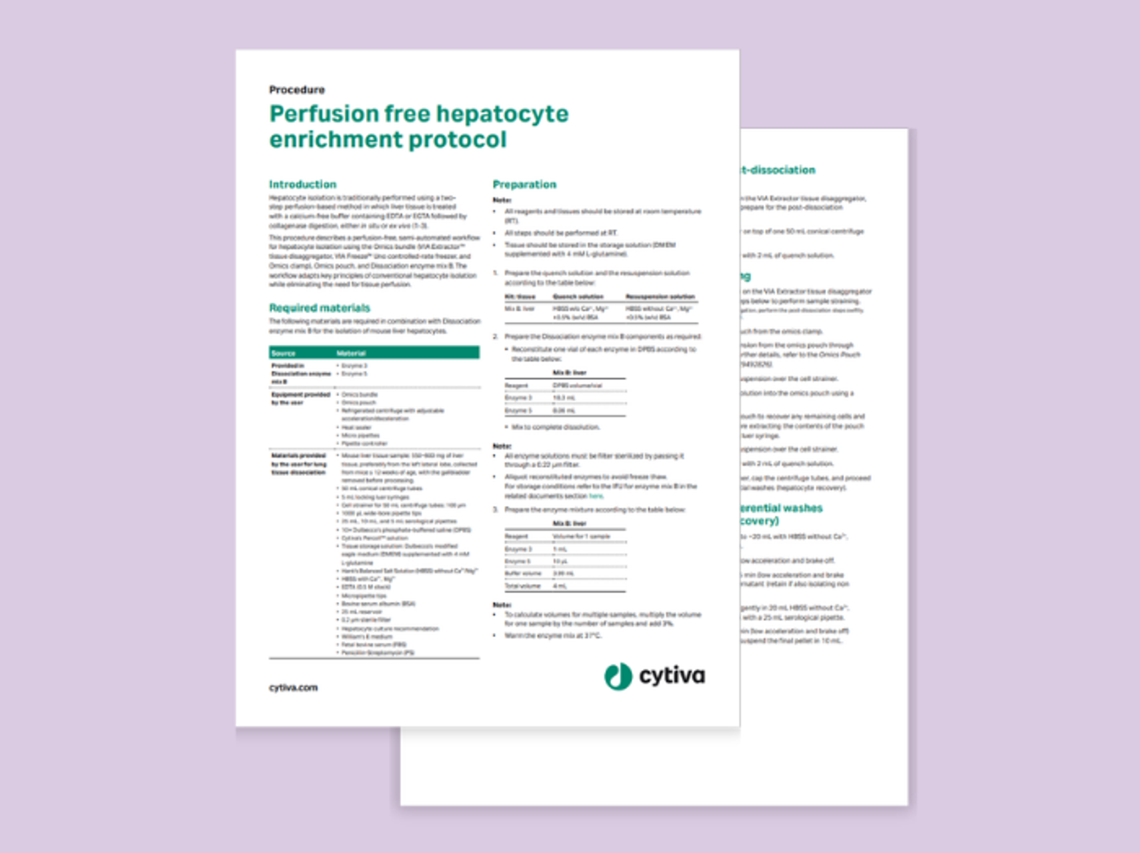 Perfusion-free hepatocyte enrichment protocol