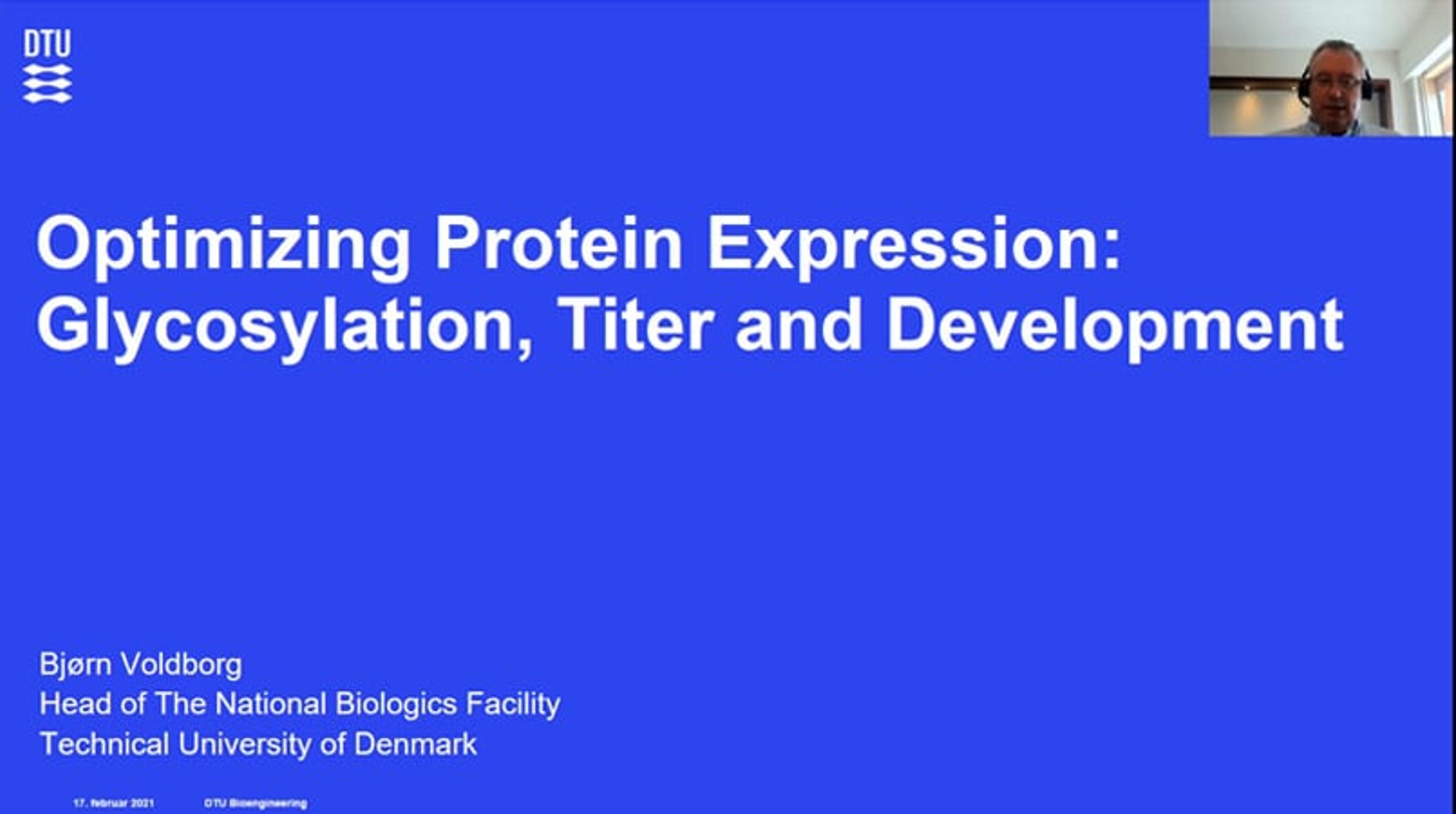 Optimizing protein expression: Glycosylation, titer, and development Optimizing protein expression: Glycosylation, titer, and development