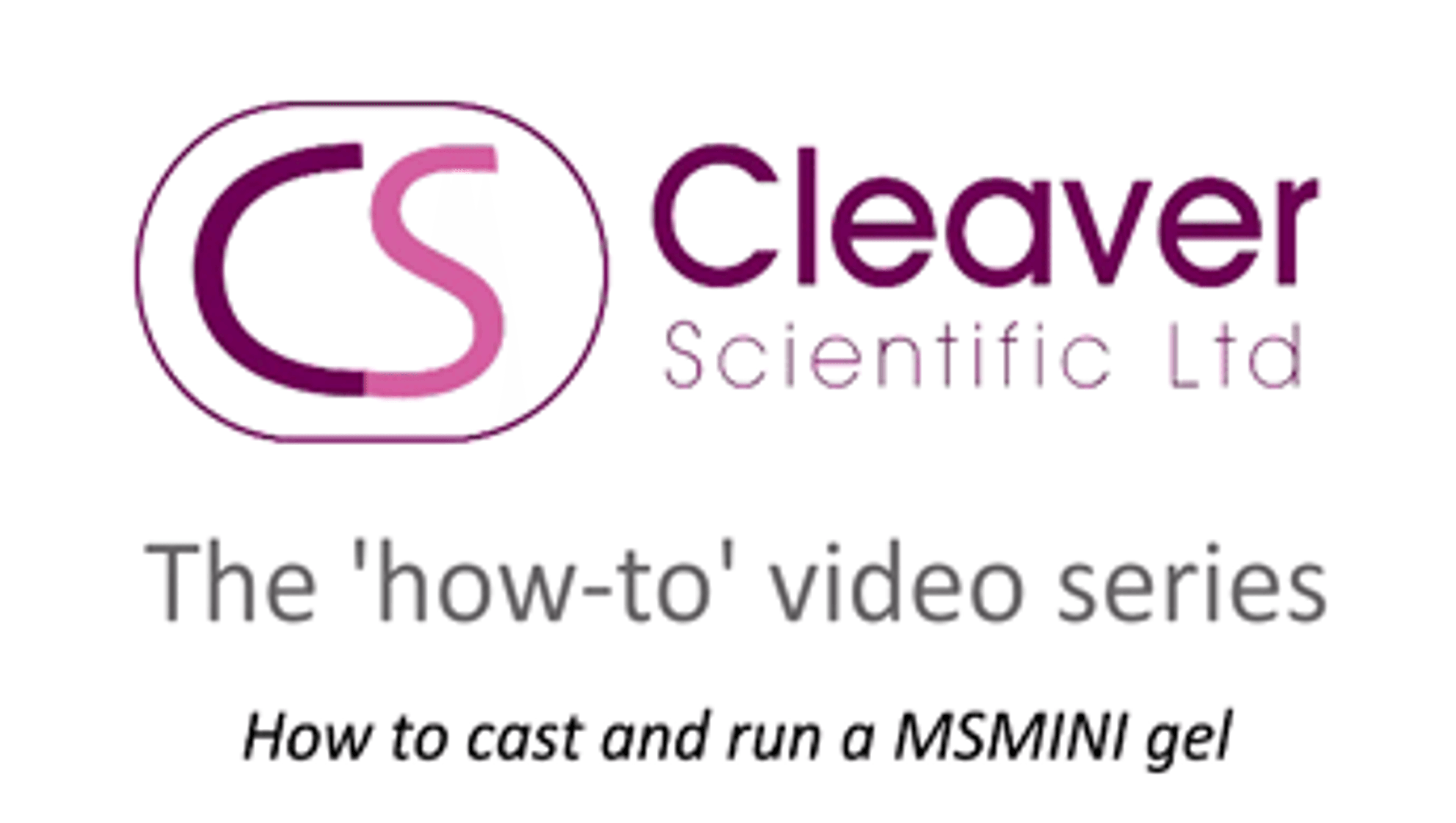 How to Cast and Run an Agarose Gel in the MultiSUB™ Mini Electrophoresis System How to Cast and Run an Agarose Gel in the MultiSUB™ Mini Electrophoresis System