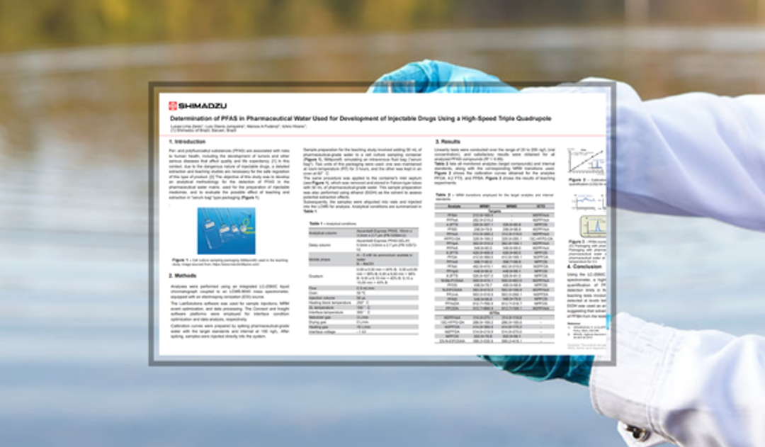 Determination of PFAS in pharmaceutical water