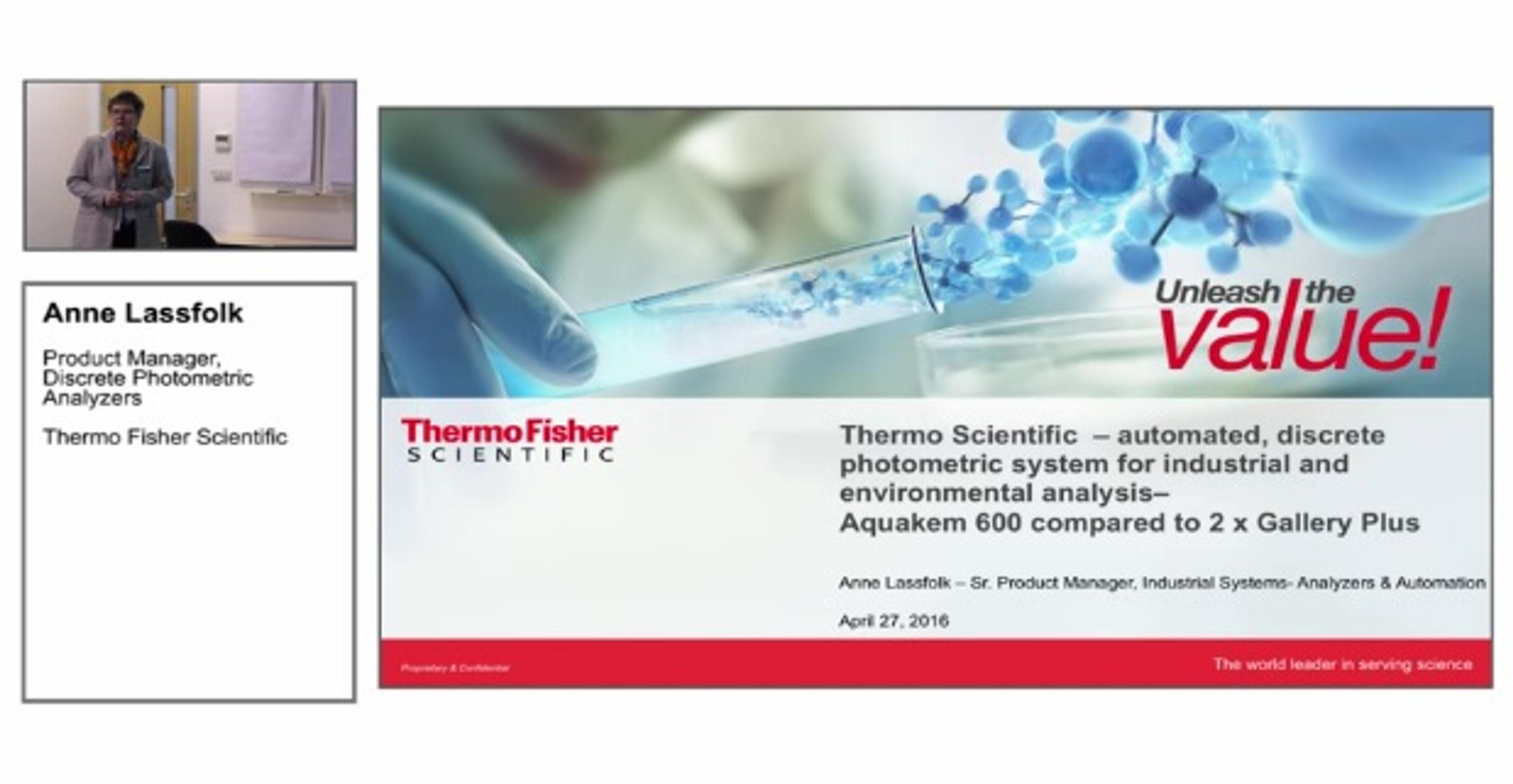 Automated Discrete Systems for Environmental Water Analysis Automated Discrete Systems for Environmental Water Analysis