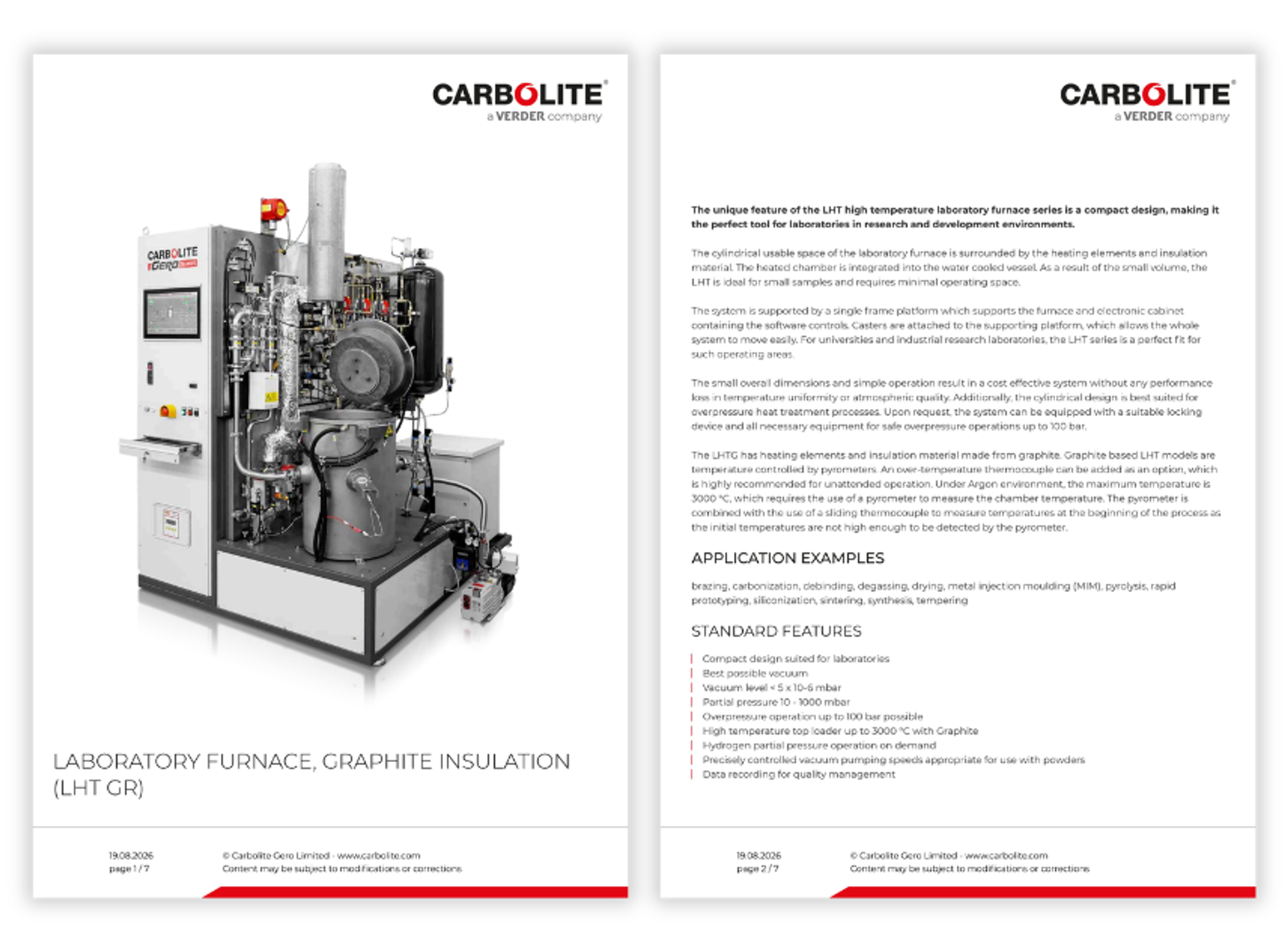 LHTG laboratory furnace enables high-temperature processing under controlled atmospheres