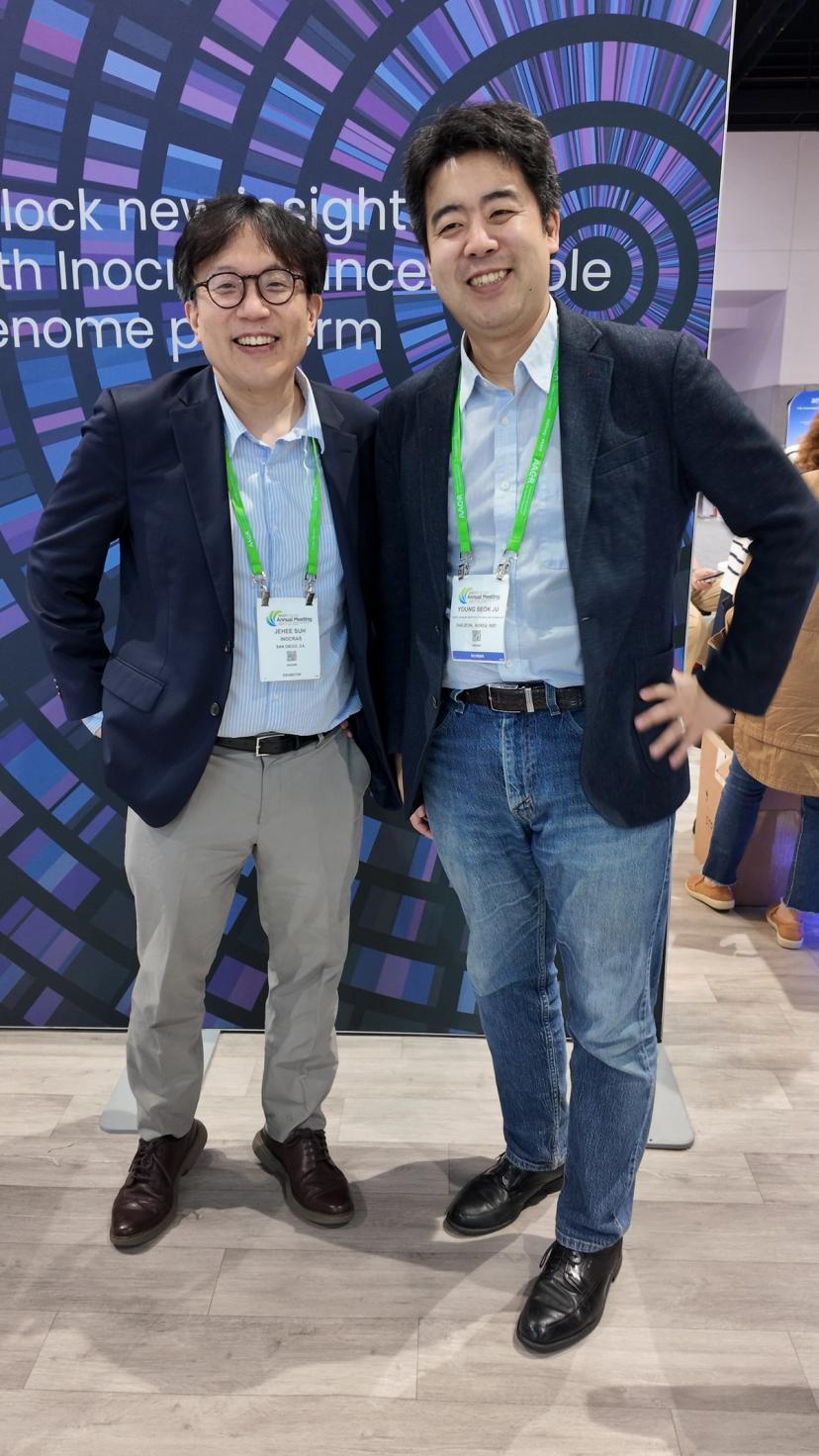 Jehee Suh and Young Seok Ju from Inocras at AACR 2026