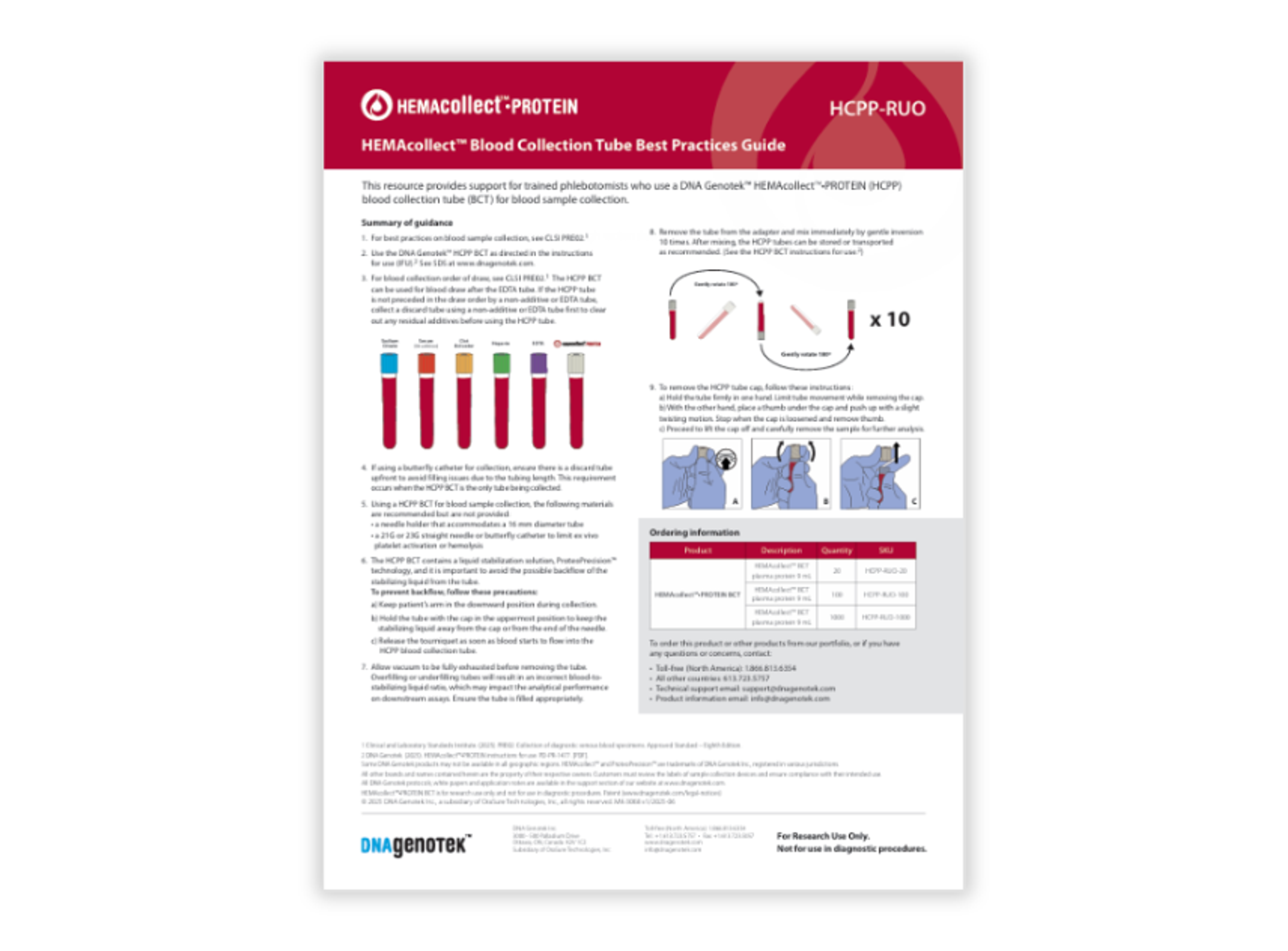 HEMAcollect blood collection tube best practices guide