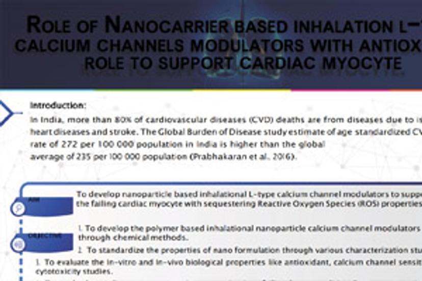 Role of nanocarrier-based inhalation L-type calcium channel modulators with antioxidant role to support cardiac myocyte