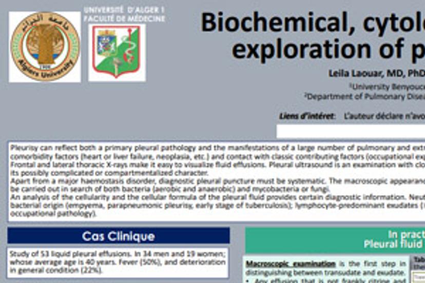 Biochemical, cytological, and microbiological exploration of pleurisy