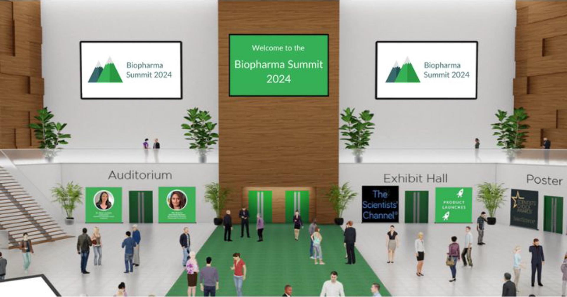 A still image of the lobby from the recent Biopharma Summit