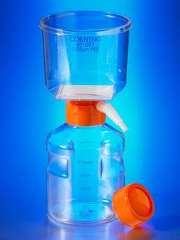 Corning® 500 mL Vacuum Filter/Storage Bottle System, 0.22 µm Pore 33.2cm² PES Membrane, Sterile, 12/Case - Corning Life Sciences