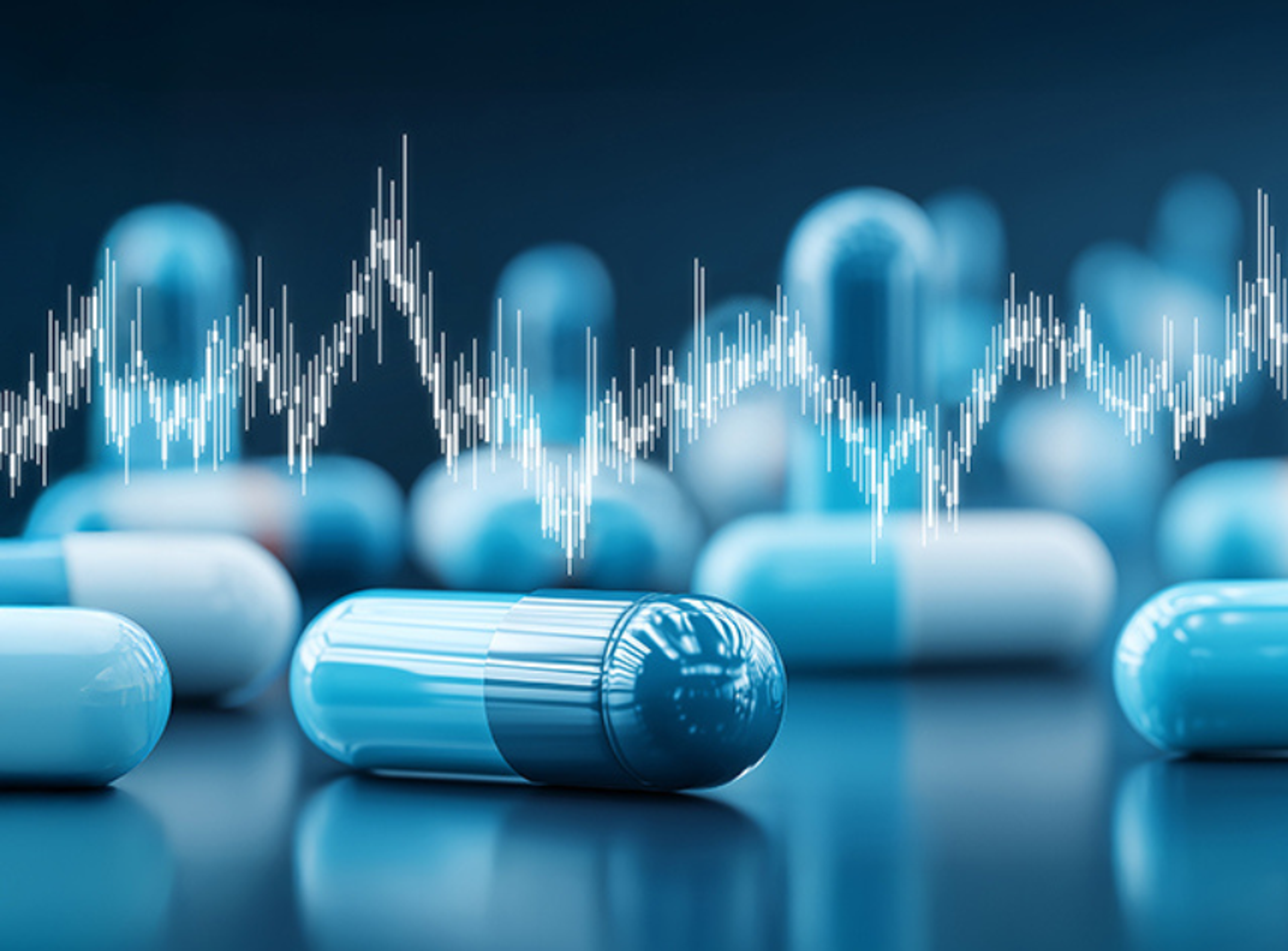 Image of blue and white pill capsules