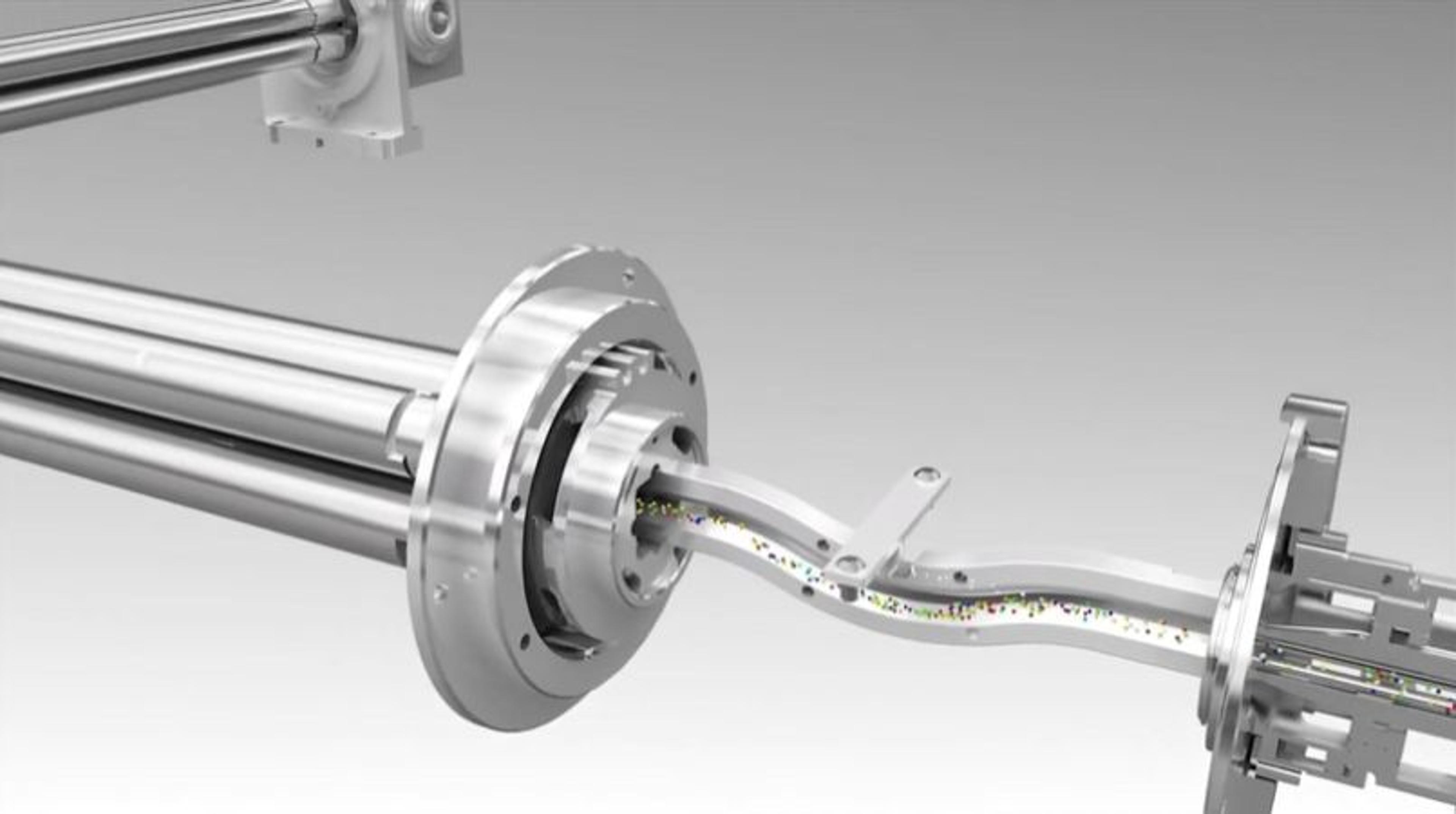 Thermo Scientific TSQ Plus mass spectrometer portfolio flying ions animation Thermo Scientific TSQ Plus mass spectrometer portfolio flying ions animation
