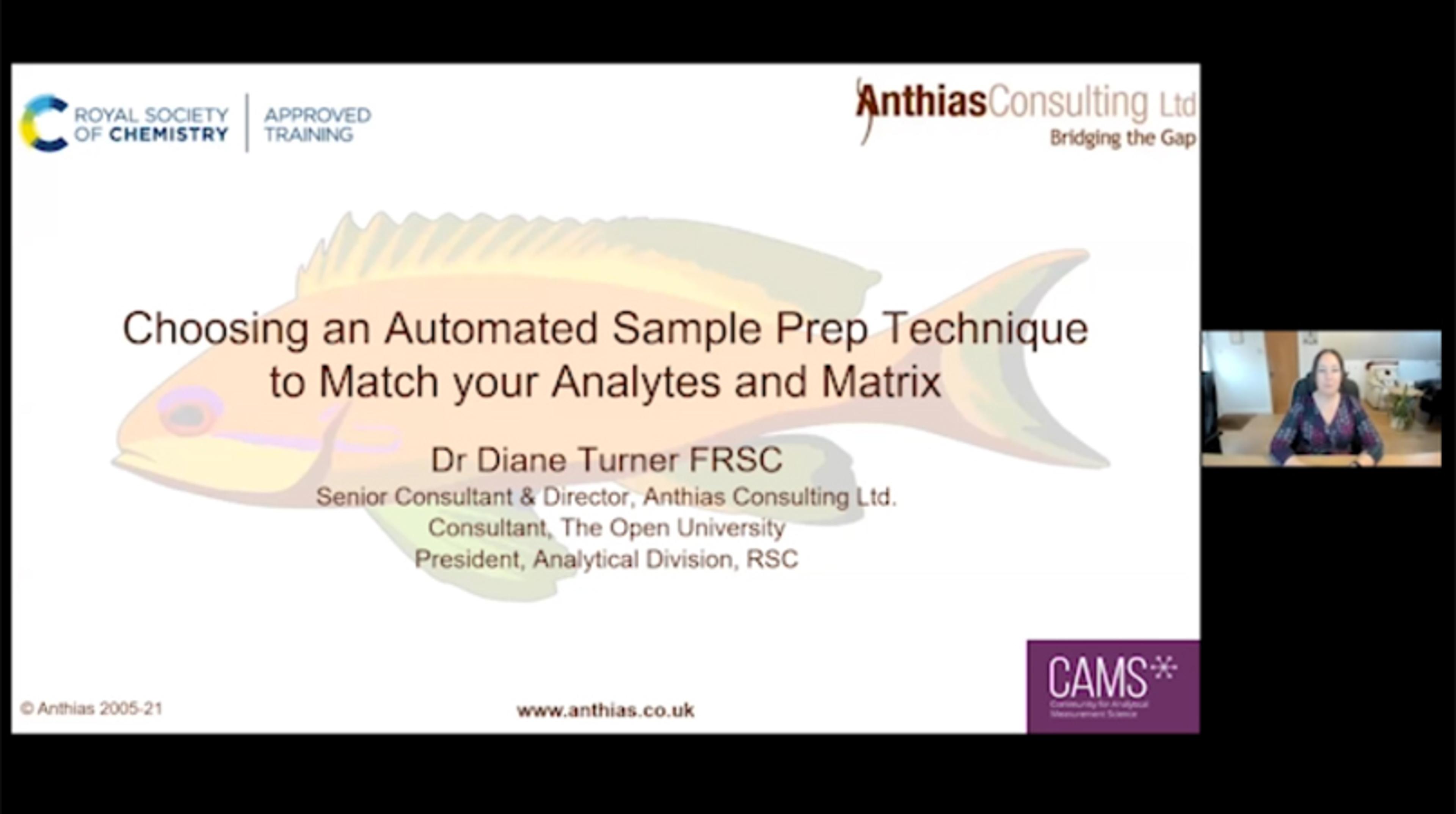 Choosing an automate sample prep technique to match your analytes and matrix Choosing an automate sample prep technique to match your analytes and matrix