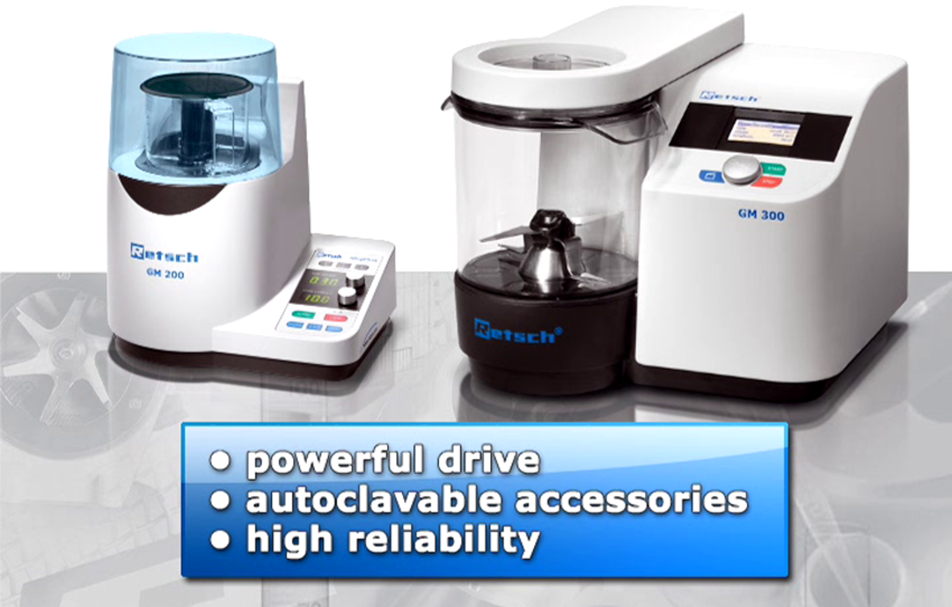 Optimum Homogenization of Foodstuffs with the Knife Mills GRINDOMIX GM 200 & 300 Optimum Homogenization of Foodstuffs with the Knife Mills GRINDOMIX GM 200 & 300