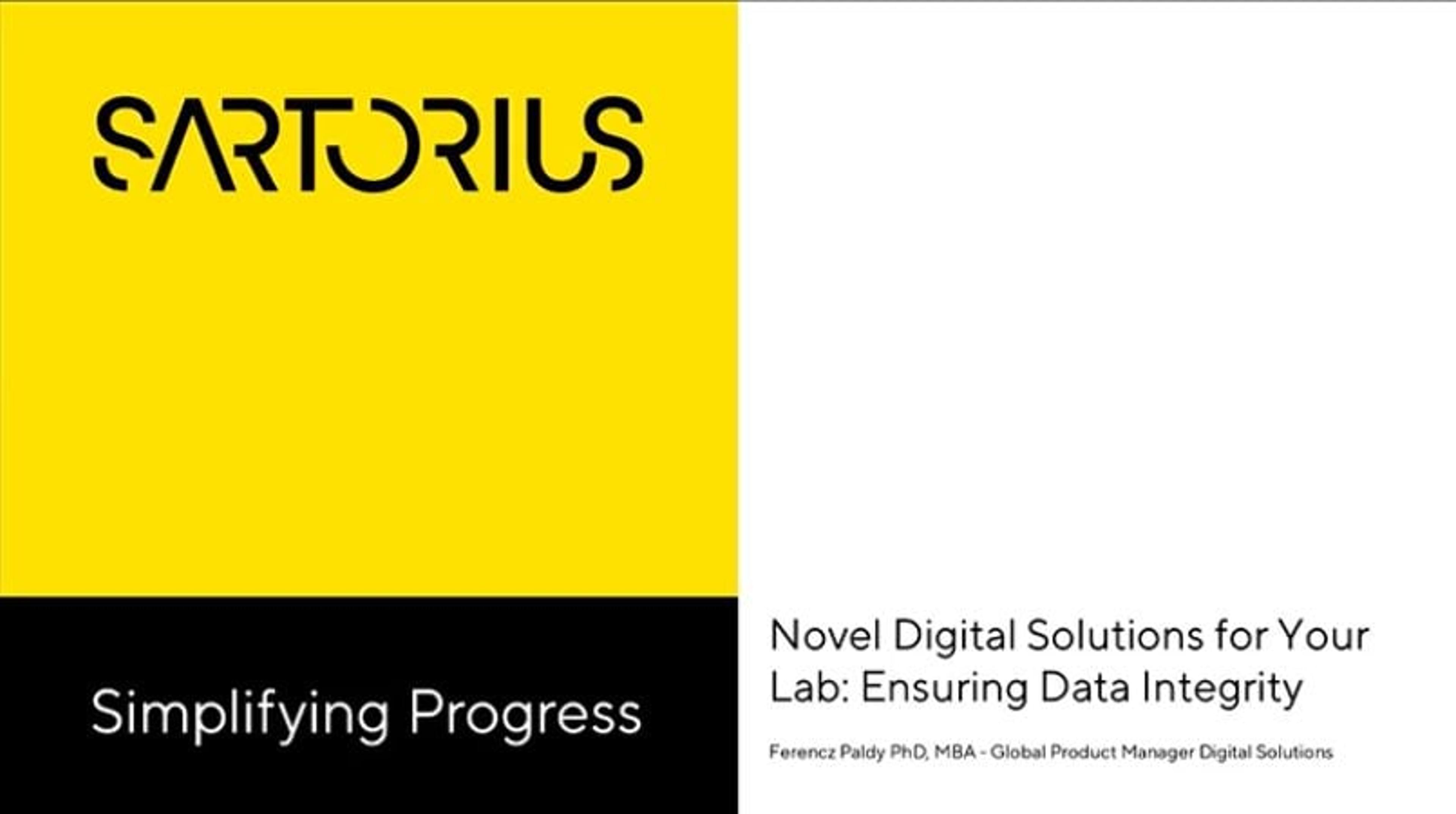 Novel digital solutions for the lab Novel digital solutions for the lab