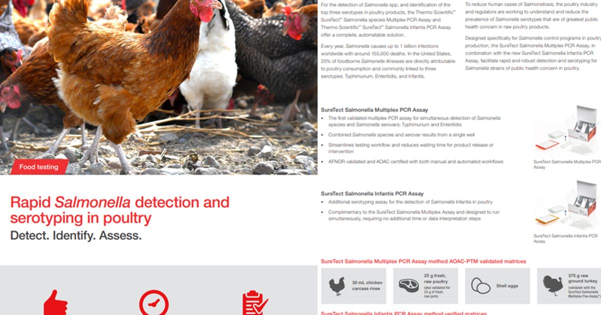 Rapid Salmonella detection and serotyping in poultry