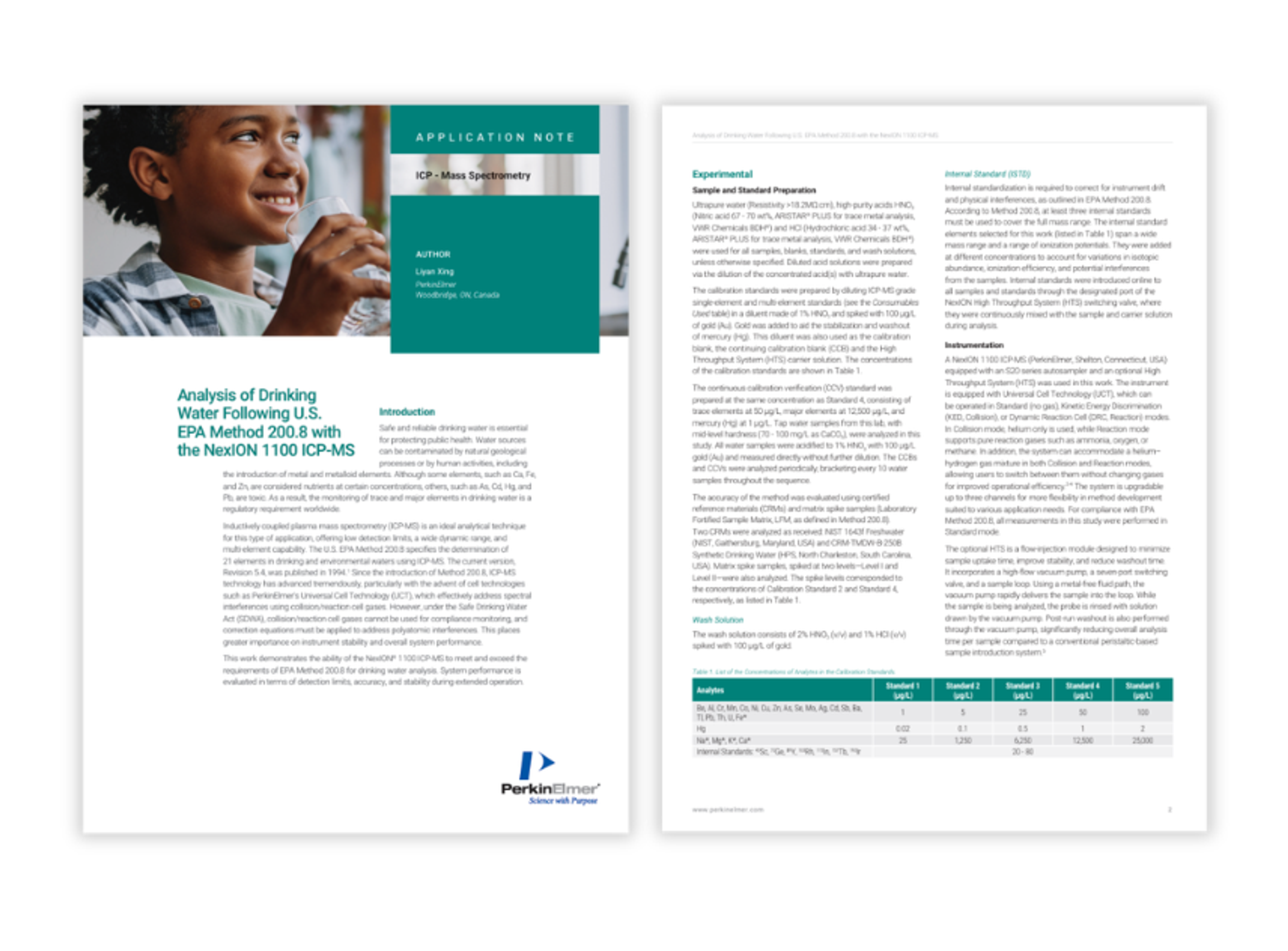 ICP-MS system analyzing drinking water samples for trace element contamination