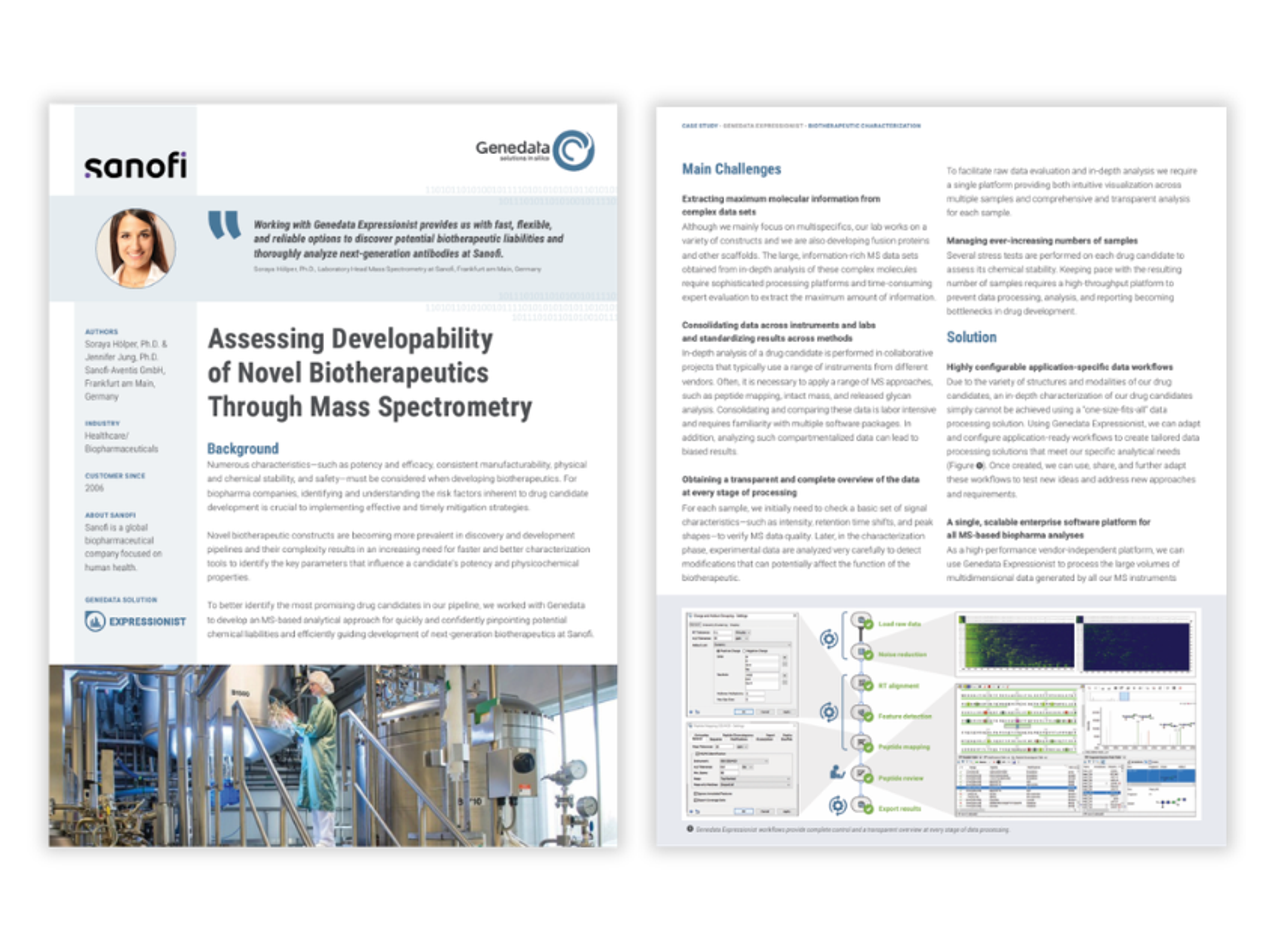 Case study showing mass spectrometry workflow for biotherapeutic characterization