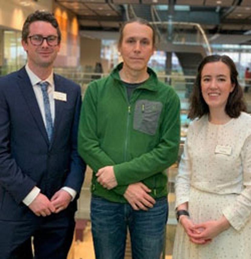 Two SelectScience editors with a Francis Crick Institute scientist