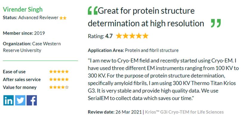Virender Singh review Krios G3i Cryo-TEM