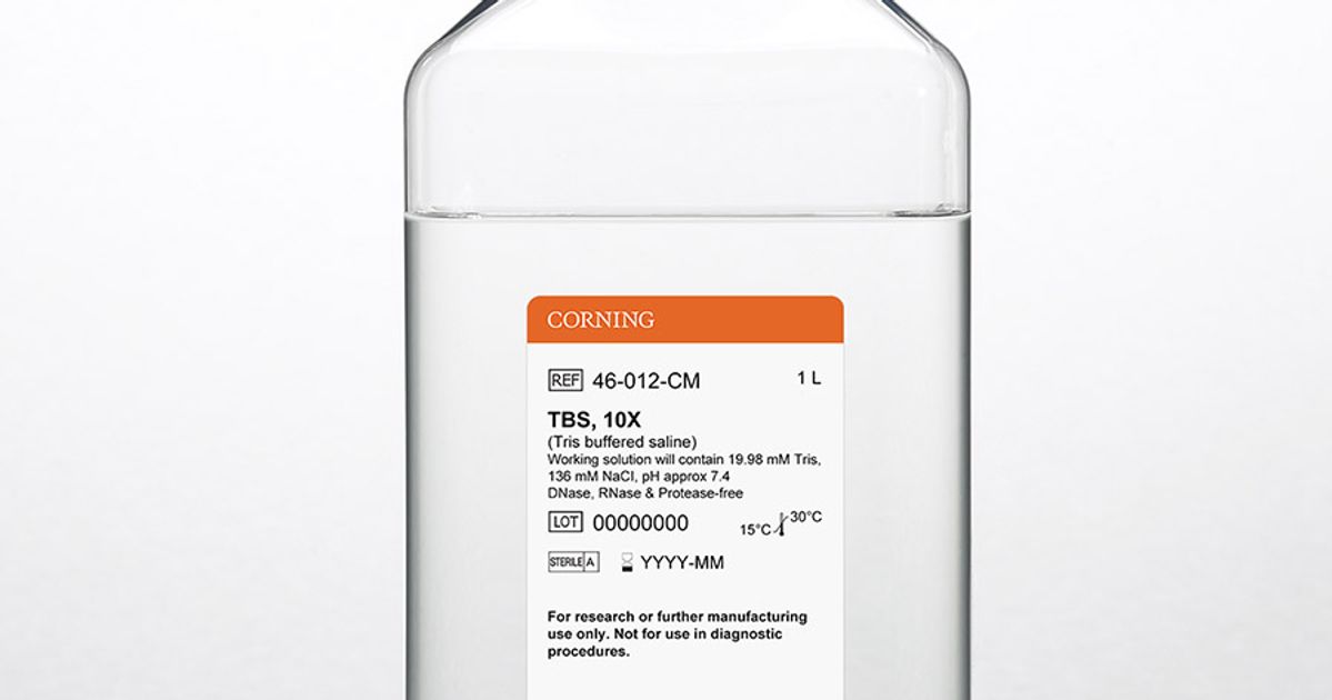 Corning® 1l 10x Tris Buffered Saline Liquid Ph 7 4 ± 0 1 Rnase Dnase And Protease Free