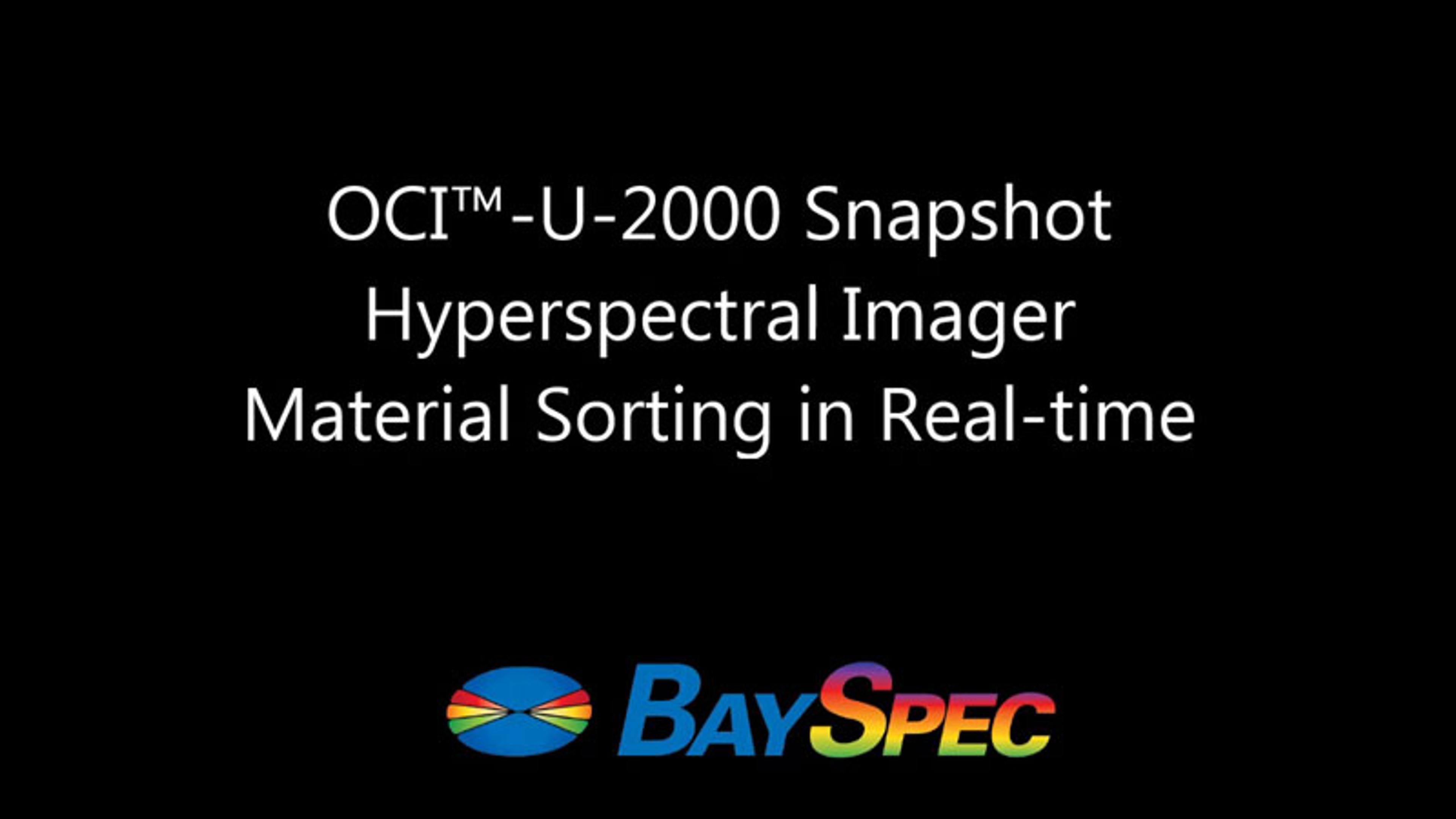 Ultra-Compact OCI™-U Hyperspectral Camera; A Fast Imaging Engine Ultra-Compact OCI™-U Hyperspectral Camera; A Fast Imaging Engine