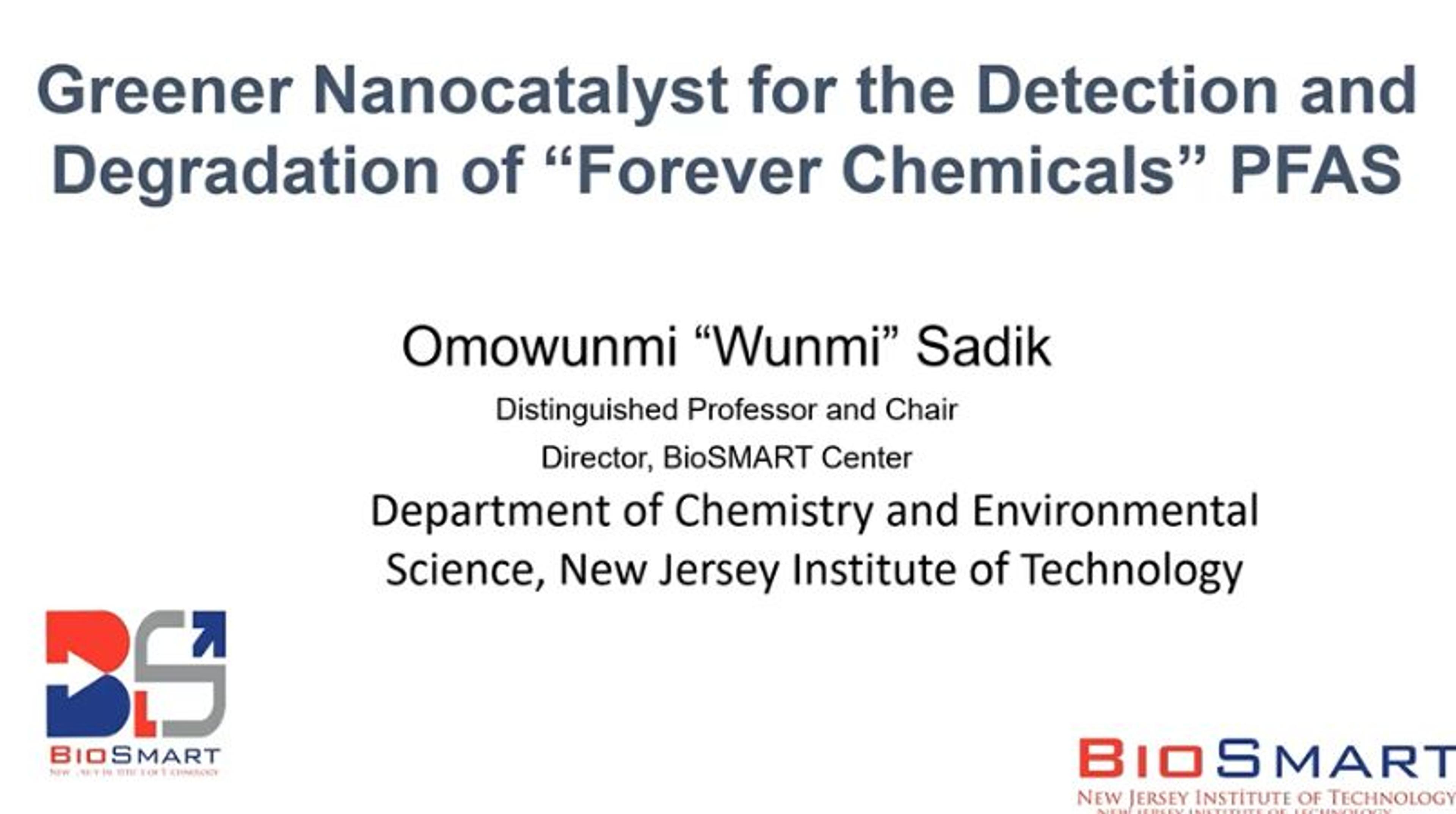 Detect and degrade PFAS with greener nanocatalysts Detect and degrade PFAS with greener nanocatalysts