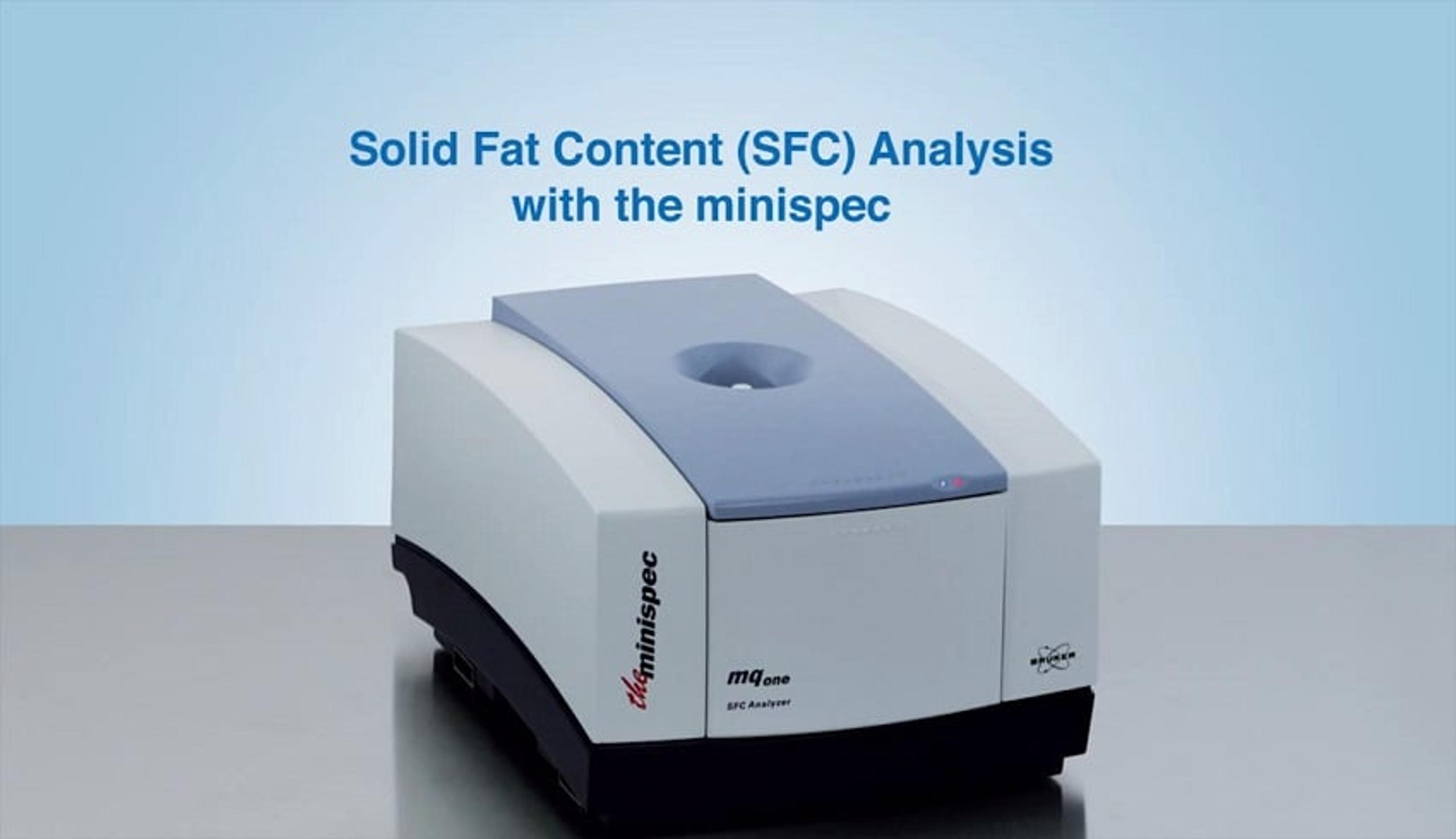 TD-NMR minispec Solid Fat Content Analyzer TD-NMR minispec Solid Fat Content Analyzer