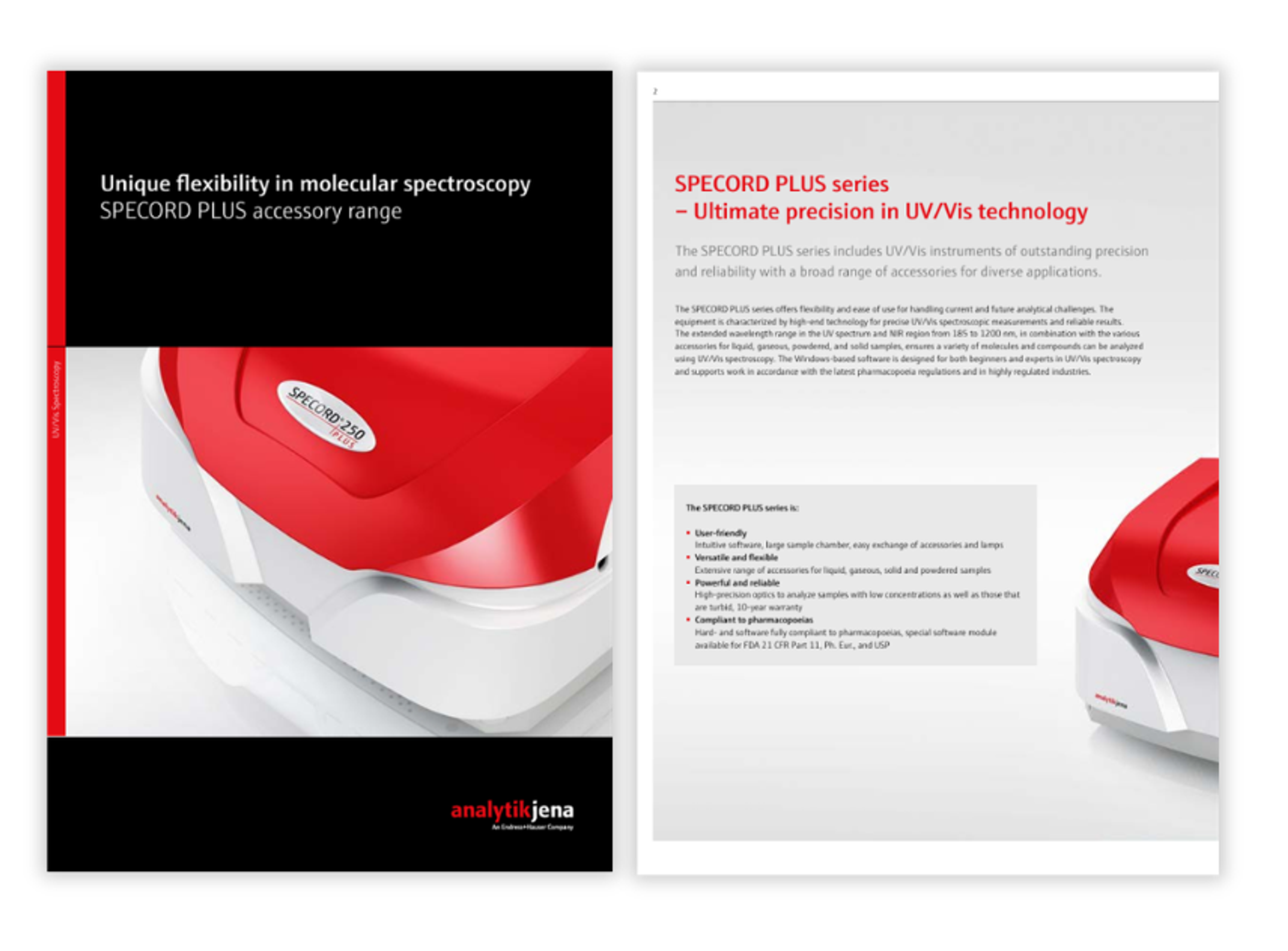  UV/Vis spectroscopy accessories including cuvette changers, temperature-controlled holders, flow systems