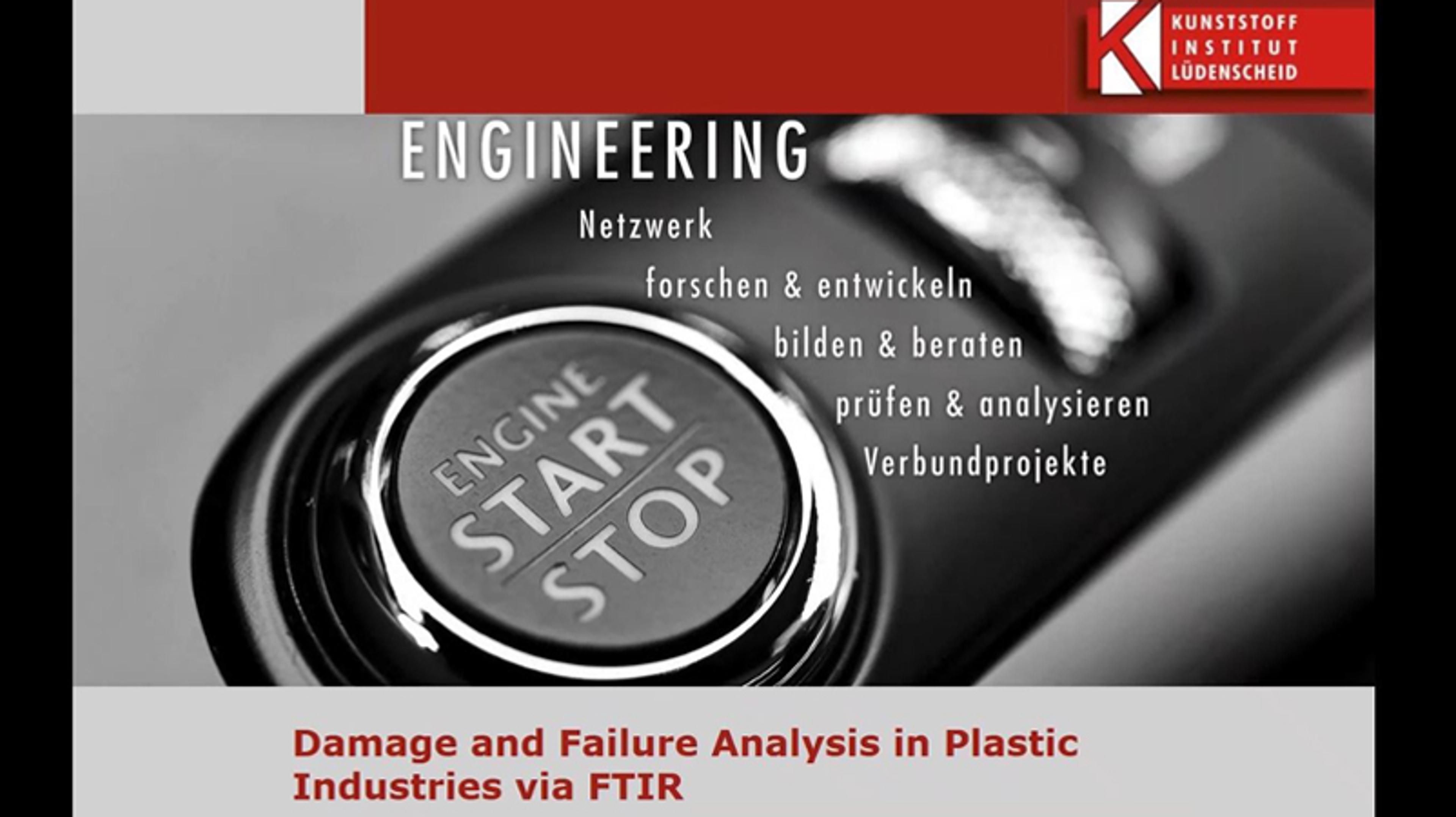 Damage and Failure Analysis in Plastics Industries Damage and Failure Analysis in Plastics Industries