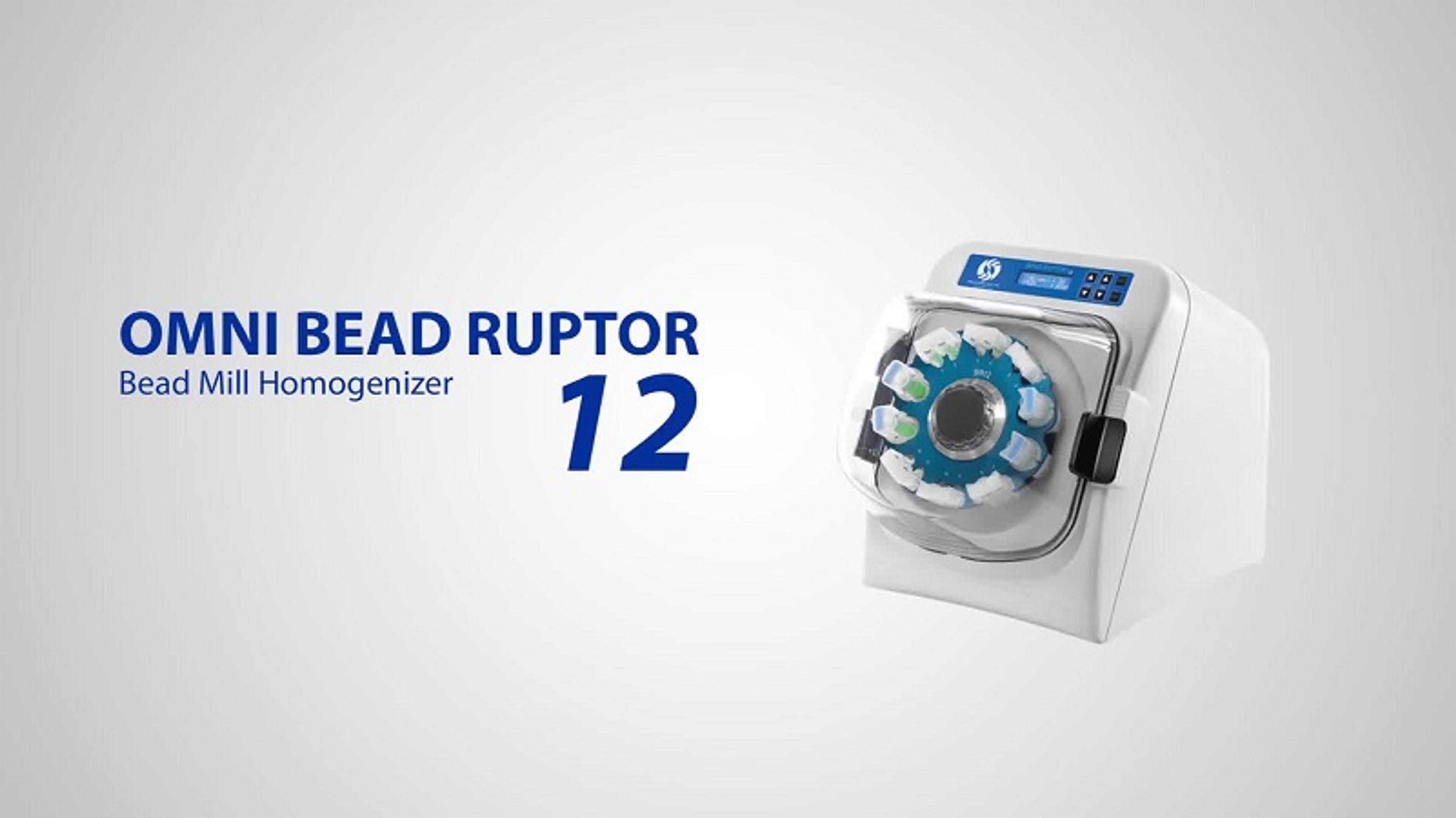 Omni Bead Ruptor 12 - Bead Mill Homogenizer Omni Bead Ruptor 12 - Bead Mill Homogenizer