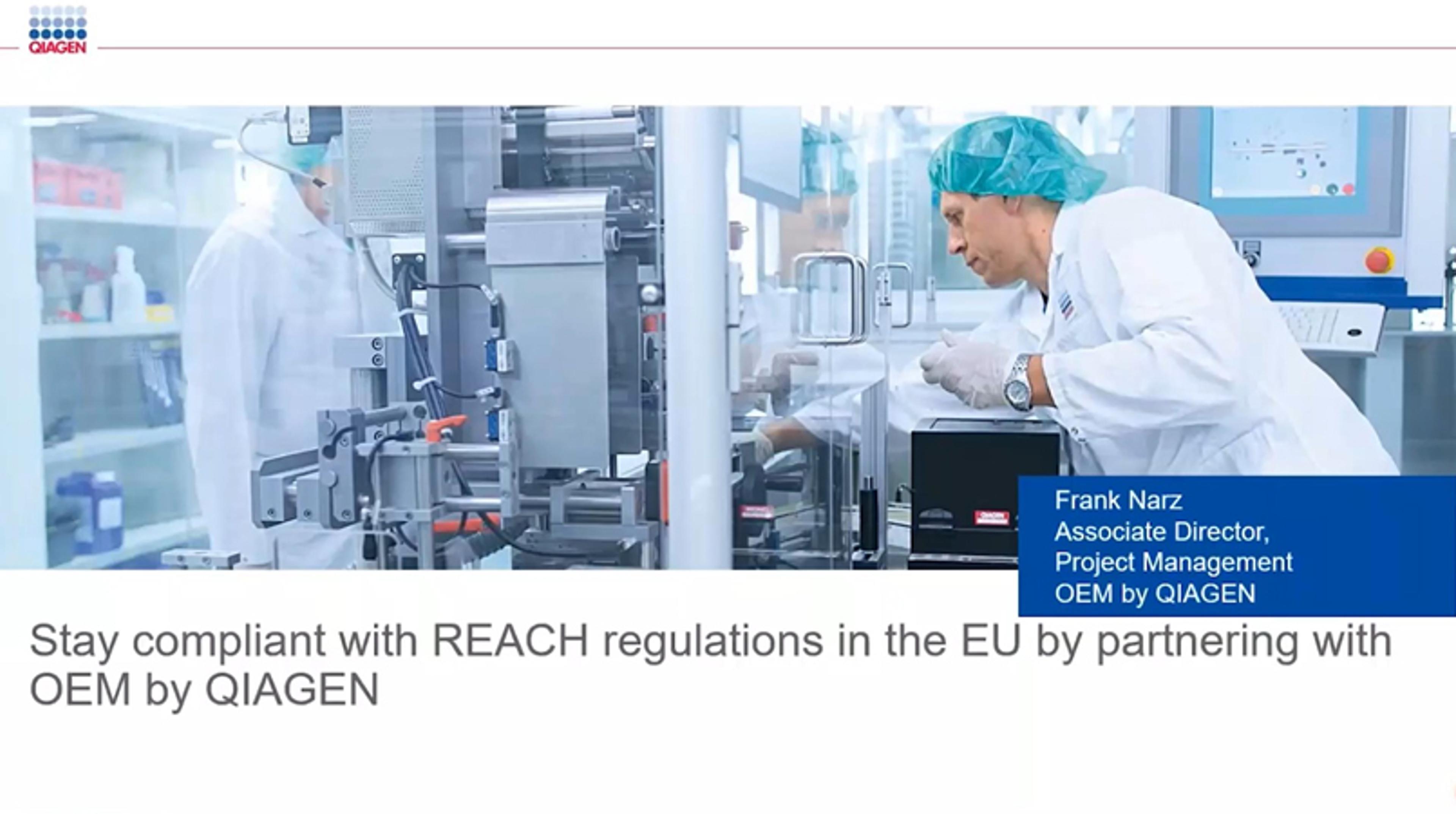 Regulation of the European Union with regards to the Registration, Evaluation, Authorization and Restriction of Chemicals (REACH) Regulation of the European Union with regards to the Registration, Evaluation, Authorization and Restriction of Chemicals (REACH)