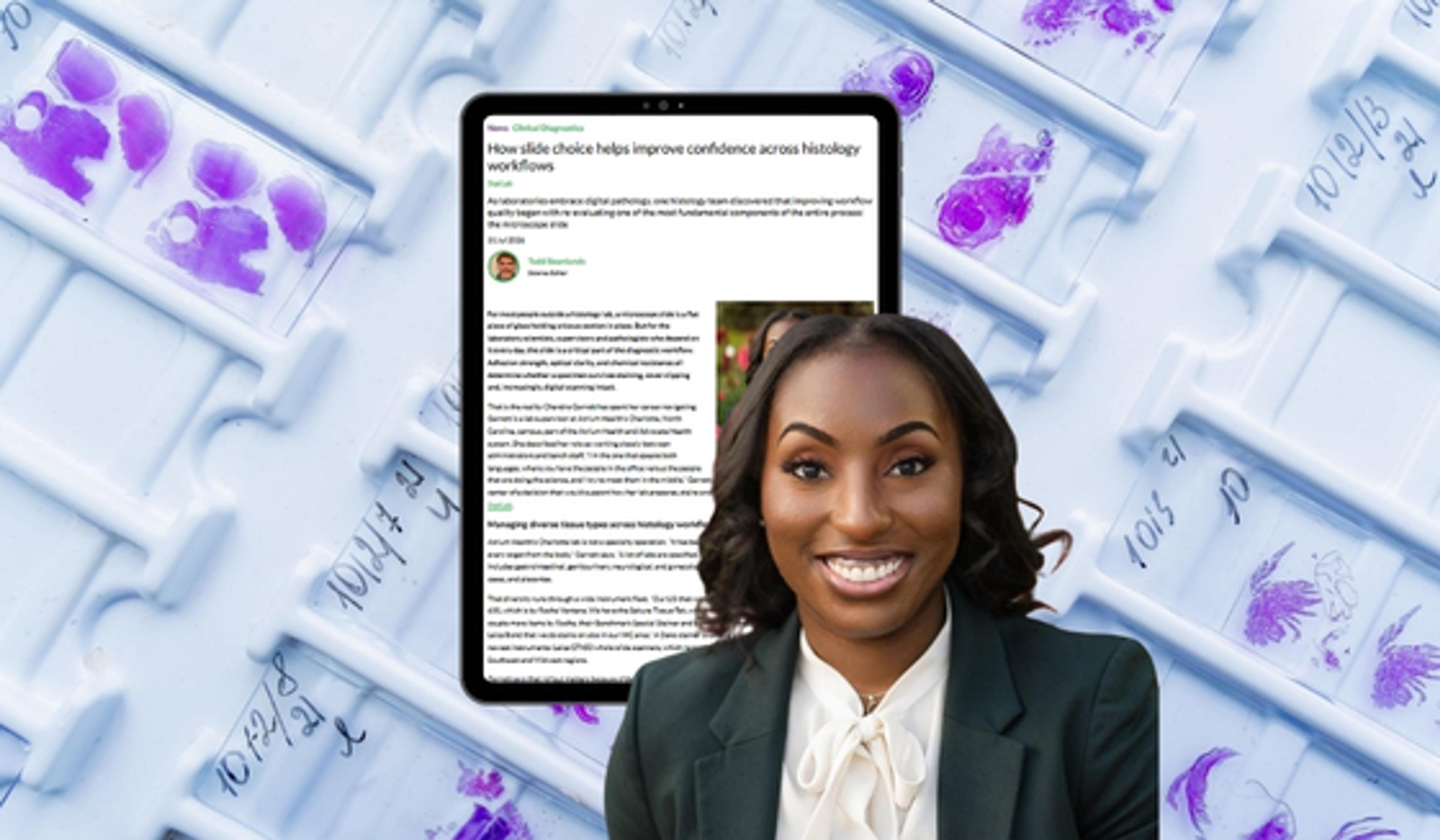 Chandra Garrett, lab supervisor at Atrium Health's Charlotte, North Carolina, campus, part of the Atrium Health and Advocate Health system