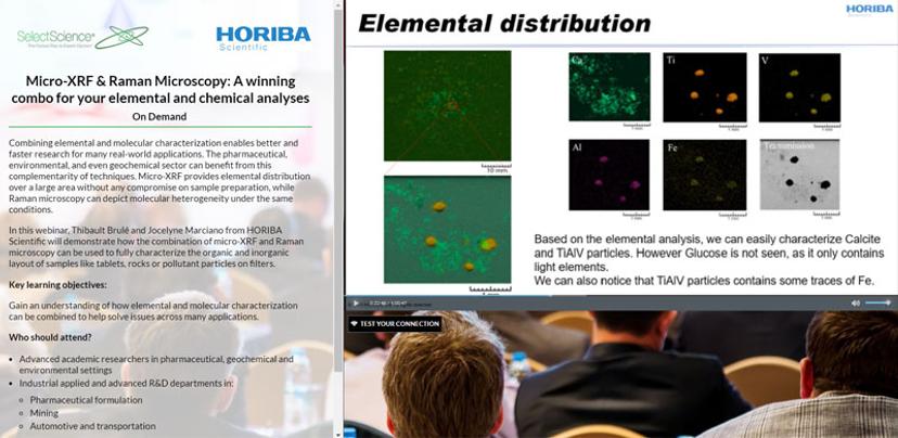 Slide showing elemental distribution from the webinar ‘Micro-XRF & Raman Microscopy: A winning combo for your elemental and chemical analyses’