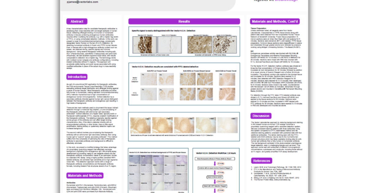 A novel IHC technology for tissue cross reactivity screening of humanized antibodies in human tissue