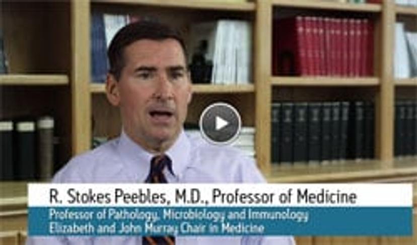 Screenshot of interview with professor R. Stokes Peebles