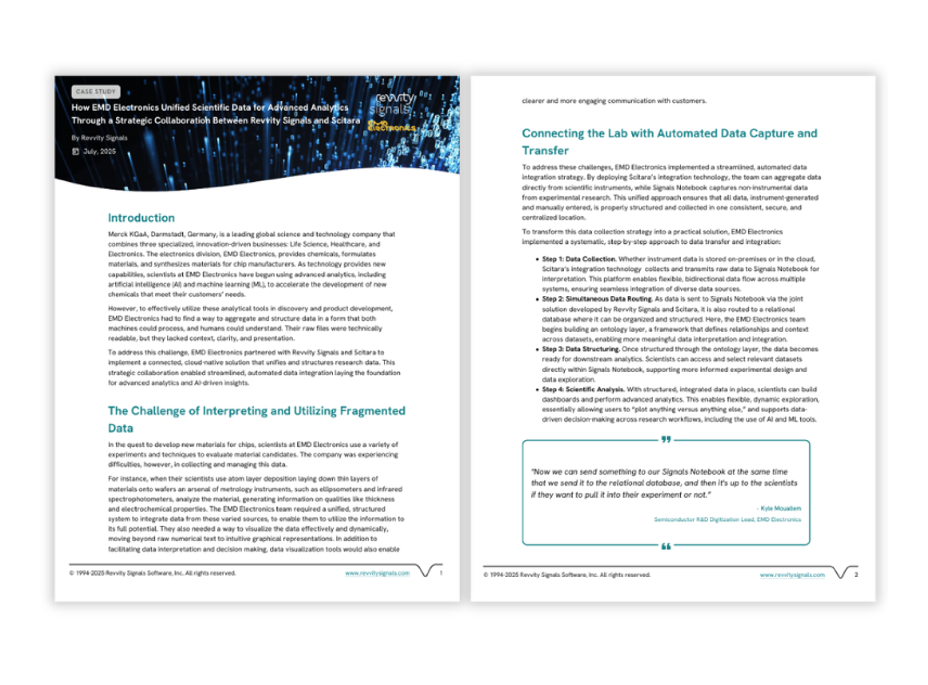 Scientific data integration workflow connecting laboratory instalytics platforms