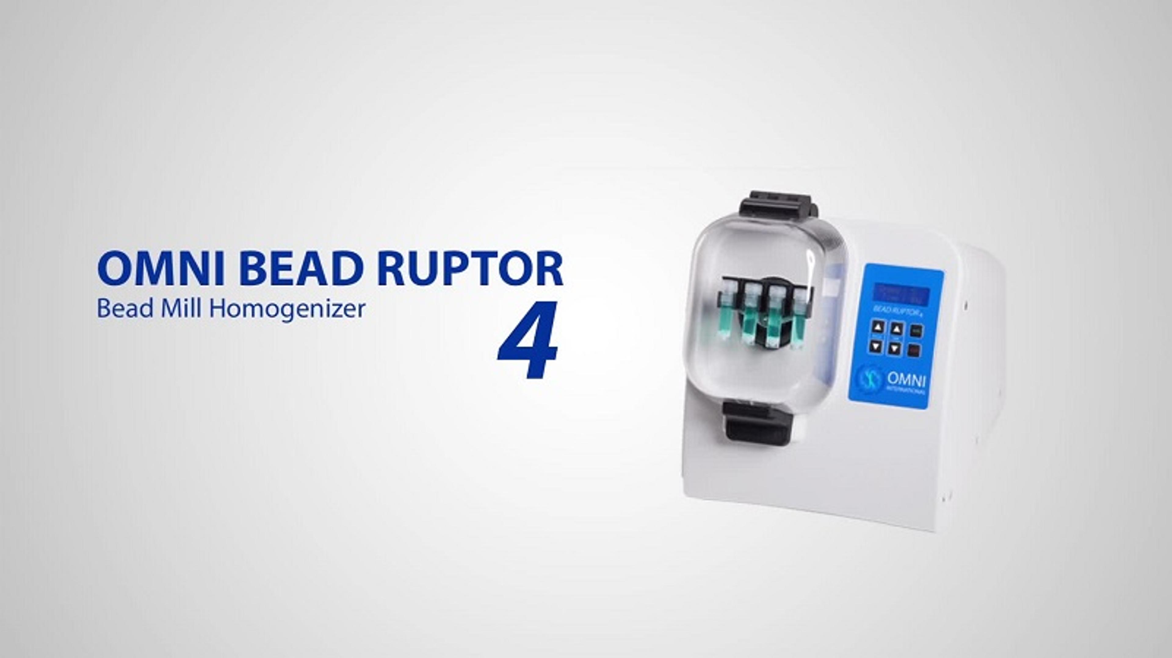 Omni Bead Ruptor 4 - Bead Mill Homogenizer Omni Bead Ruptor 4 - Bead Mill Homogenizer