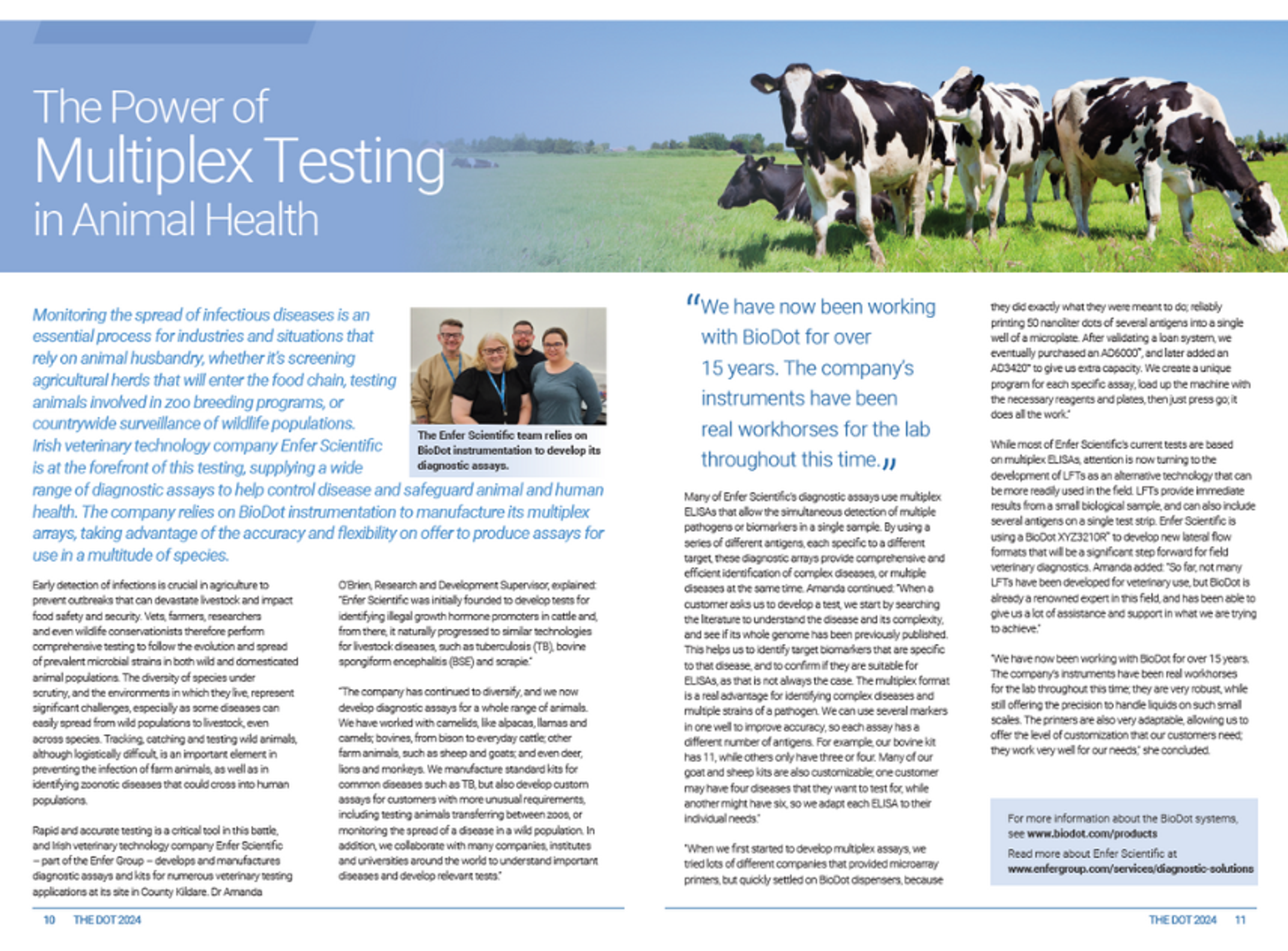 Screenshot of the power of multiplex testing in animal health case study
