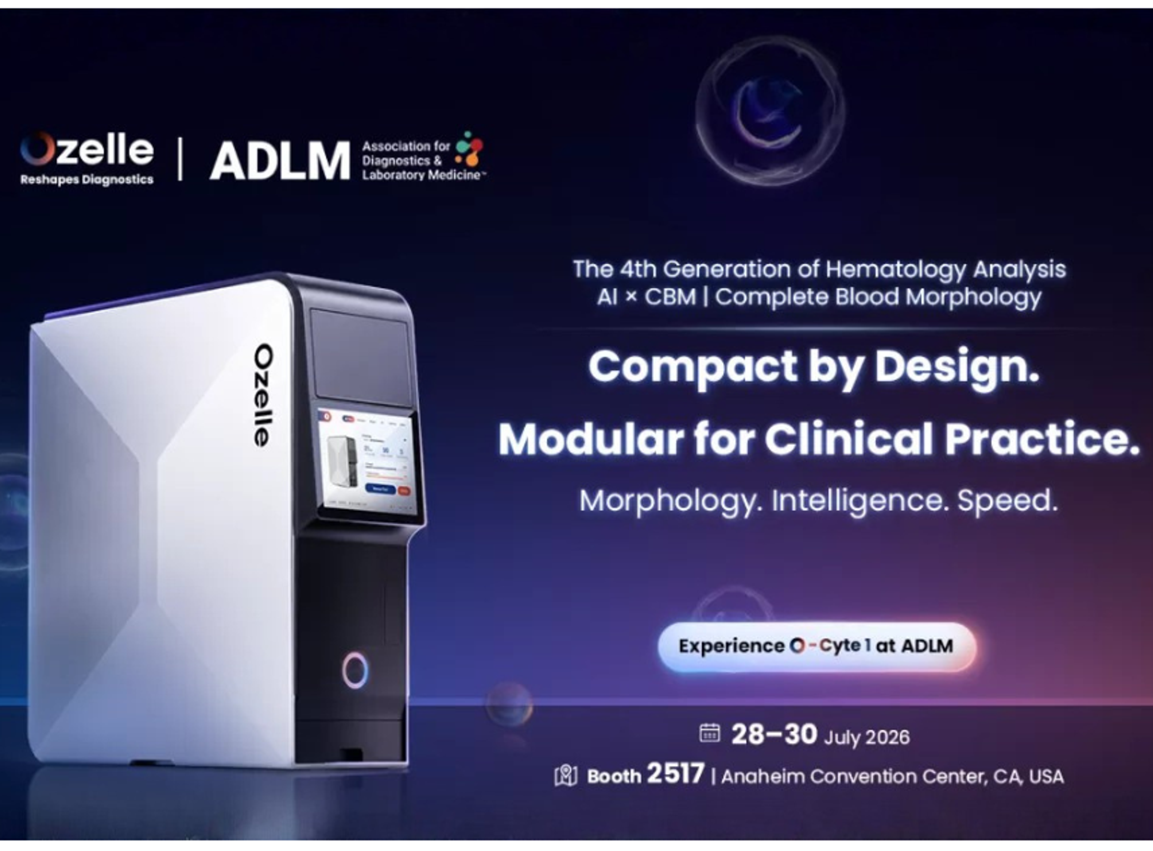 automated hematology analyzer uses AI-driven Complete Blood Morphology (CBM) technology