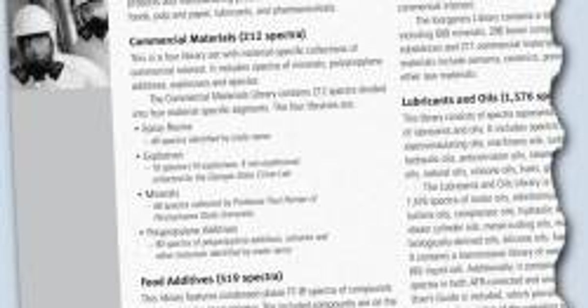 Thermo Offers Extensive, New FTIR and Raman Spectral Libraries Catalog