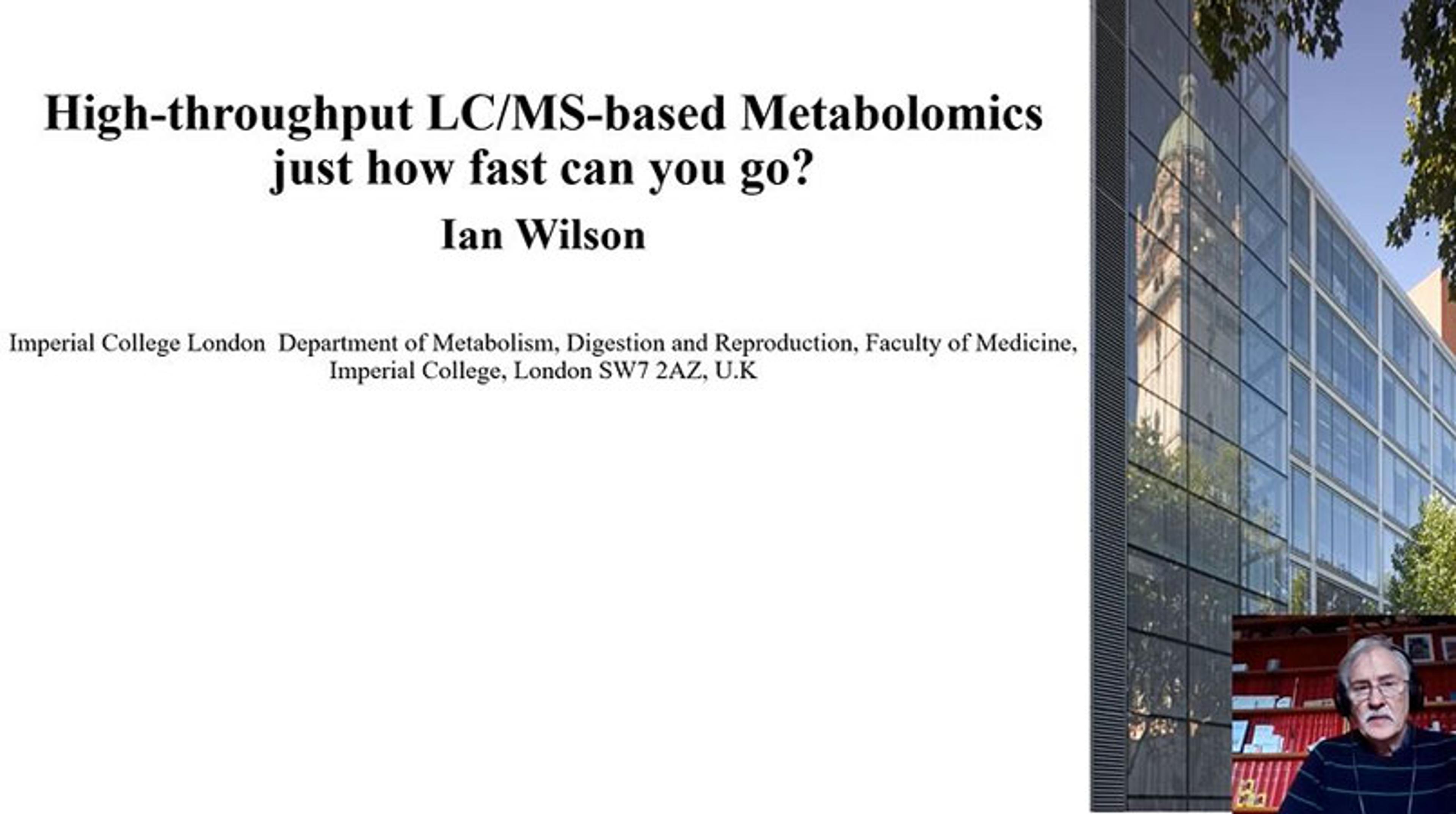 High-throughput LC/MS-based metabolomics – just how fast can you go? High-throughput LC/MS-based metabolomics – just how fast can you go?