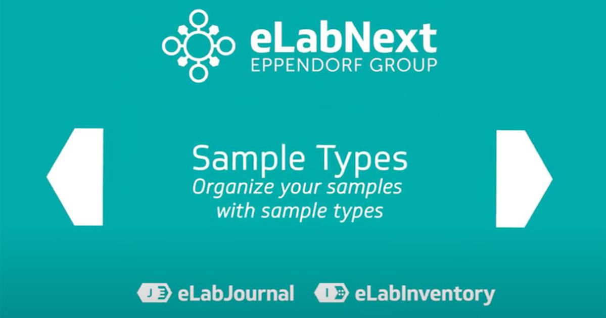 Organize your samples with sample types