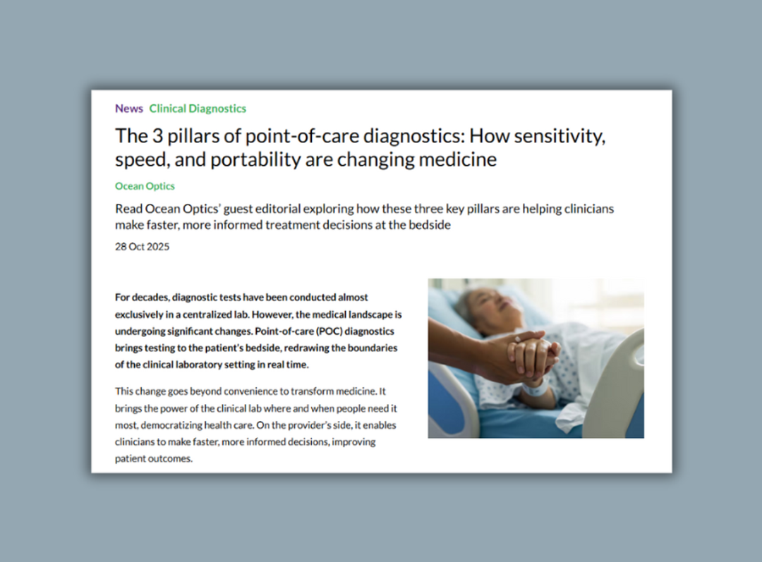 Article The 3 pillars of point-of-care diagnostics: How sensitivity, speed, and portability are changing medicine