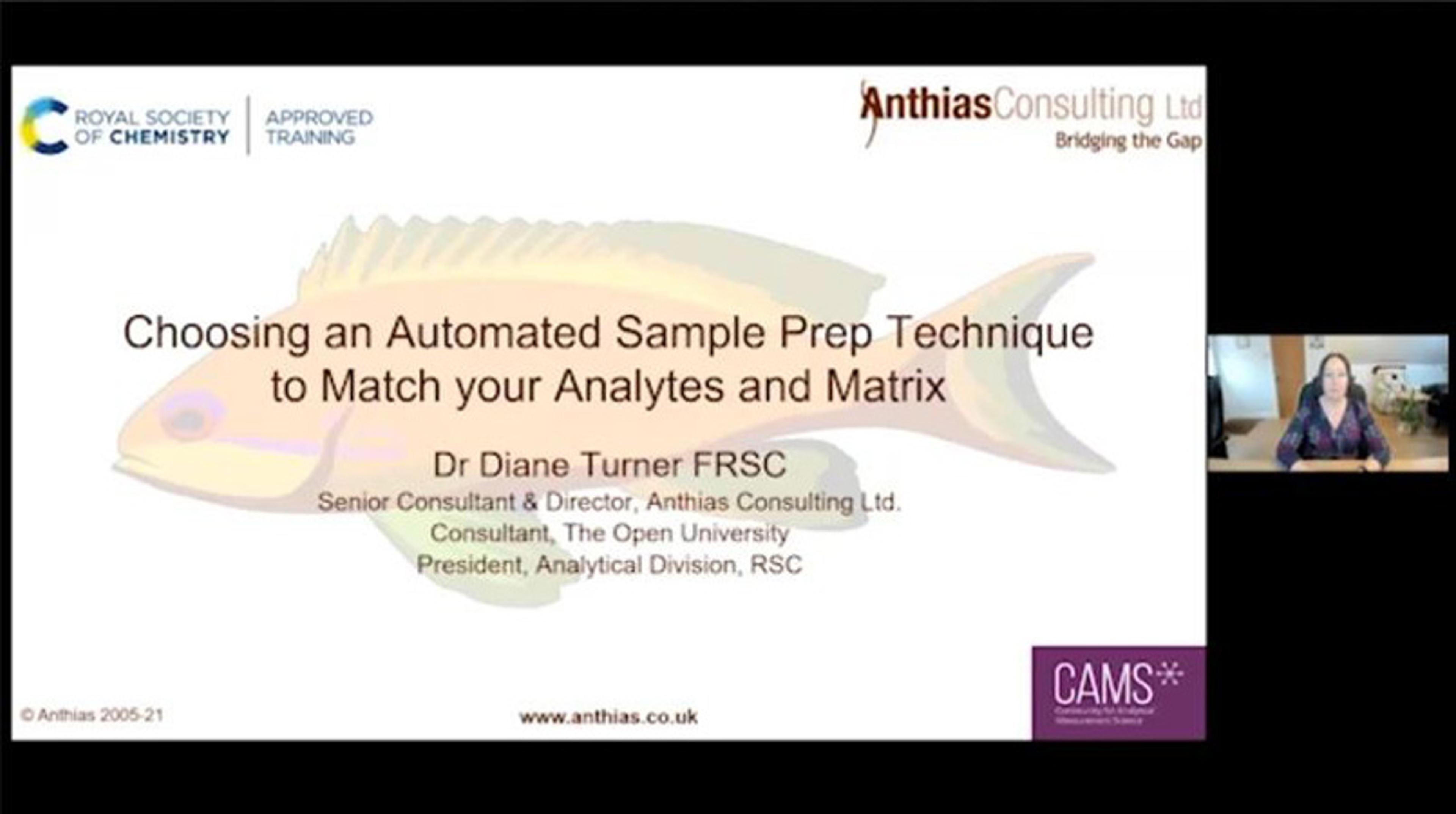 Choosing an automate sample prep technique to match your analytes and matrix Choosing an automate sample prep technique to match your analytes and matrix