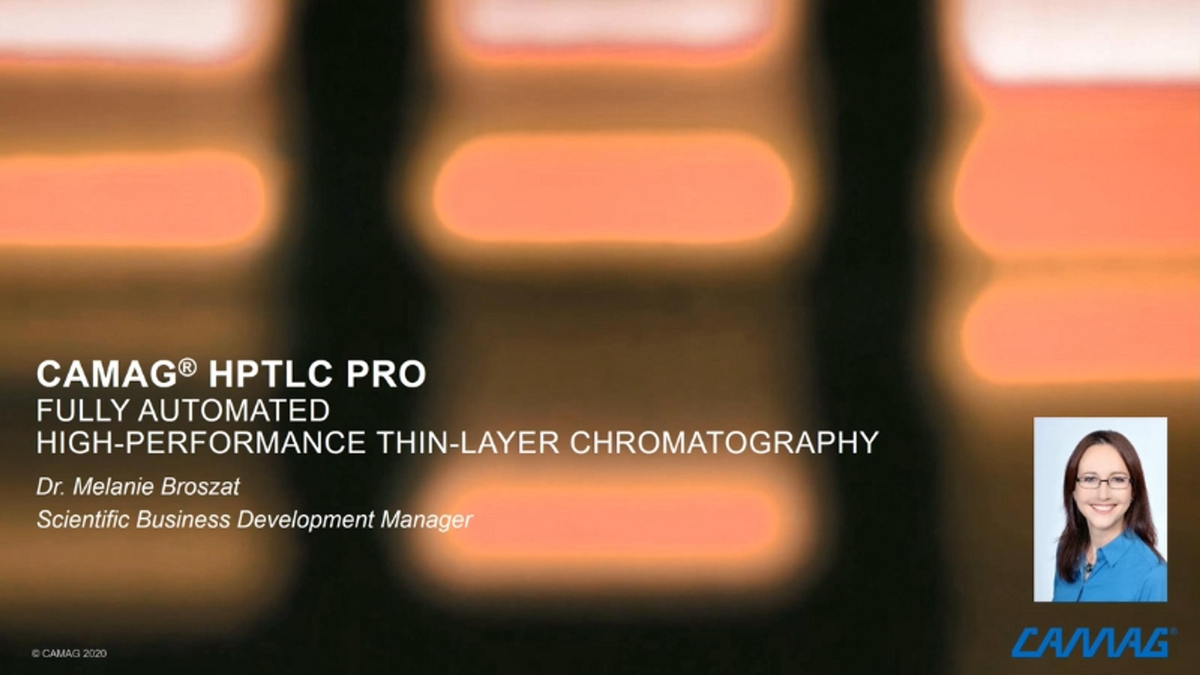 CAMAG HPTLC PRO – Fully automated high-performance thin-layer chromatography CAMAG HPTLC PRO – Fully automated high-performance thin-layer chromatography