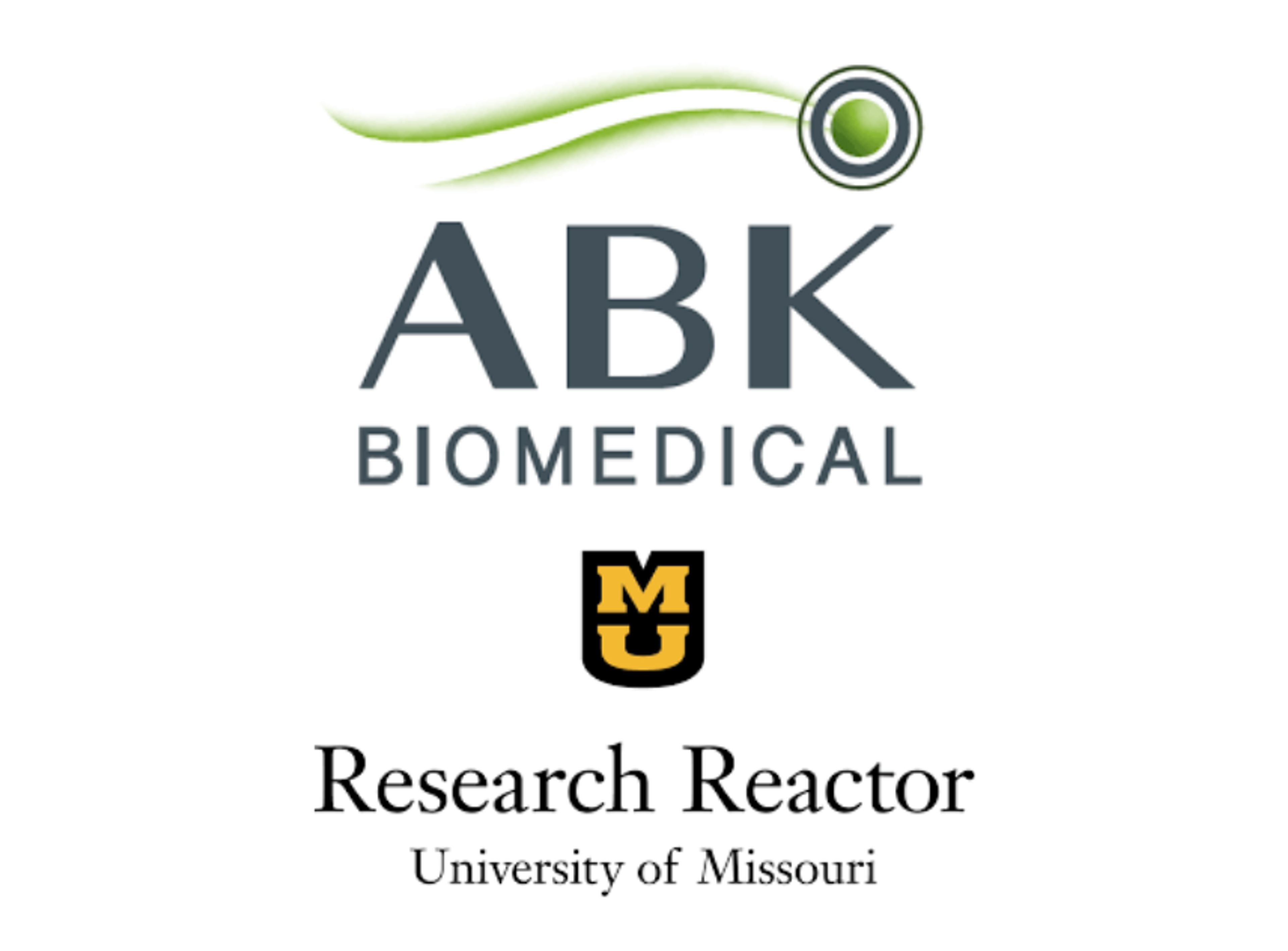 ABK Biomedical and the University of Missouri Research Reactor logos