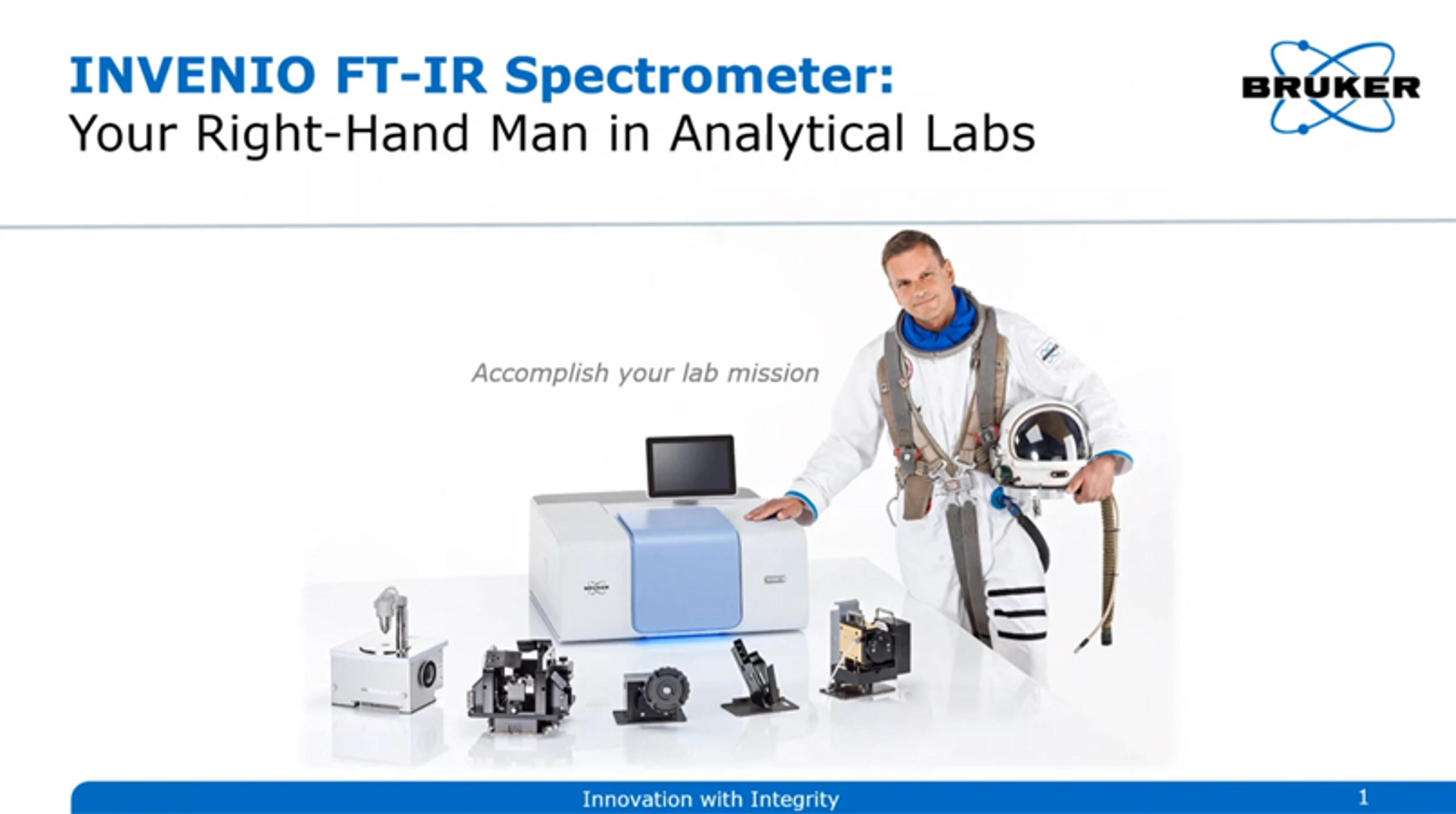 INVENIO FT-IR Spectrometer: Your right-hand man in analytical labs INVENIO FT-IR Spectrometer: Your right-hand man in analytical labs