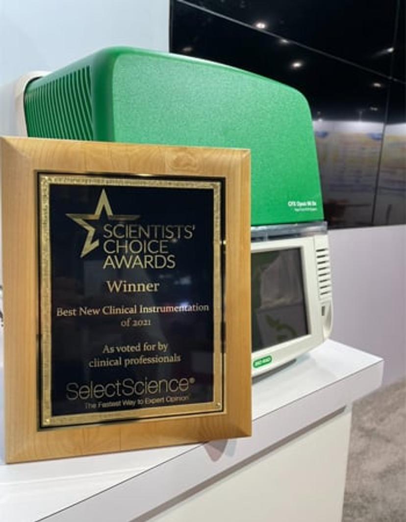 The CFX™ Opus 96 Dx System from Bio-Rad was voted Best New Clinical Instrumentation of 2021